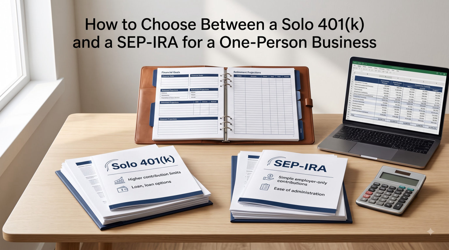 How to Choose Between a Solo 401(k) and a SEP-IRA for a One-Person Business