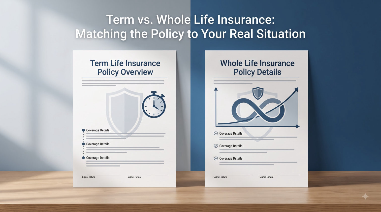 Term vs. Whole Life Insurance: Matching the Policy to Your Real Situation