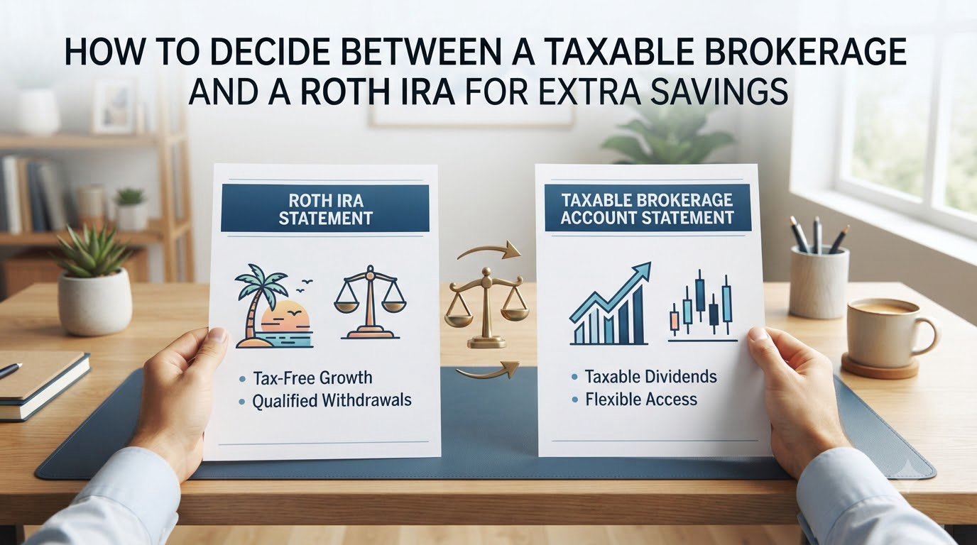 How to Decide Between a Taxable Brokerage and a Roth IRA for Extra Savings
