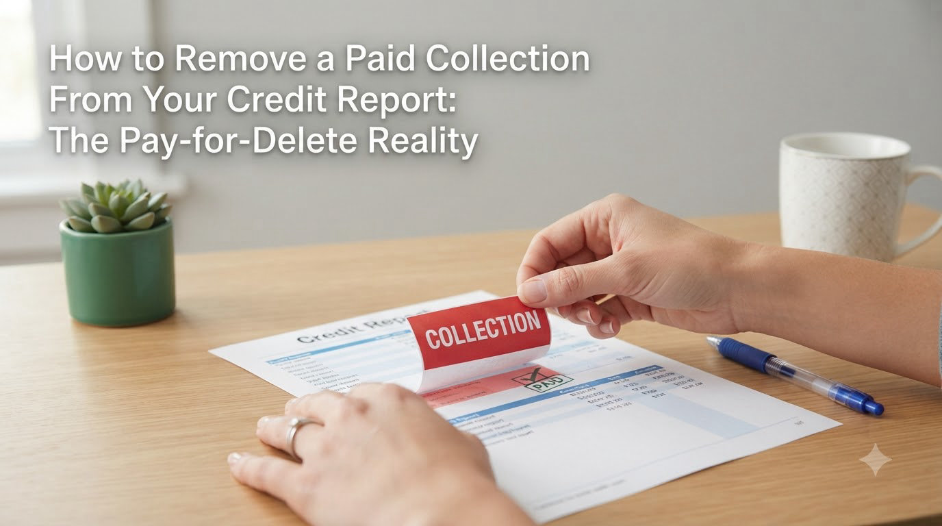 How to Remove a Paid Collection From Your Credit Report: The Pay-for-Delete Reality