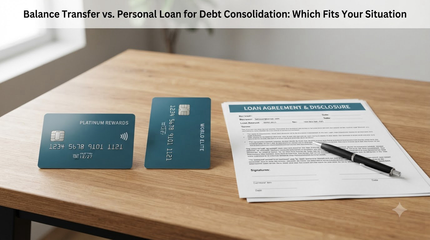 Balance Transfer vs. Personal Loan for Debt Consolidation: Which Fits Your Situation