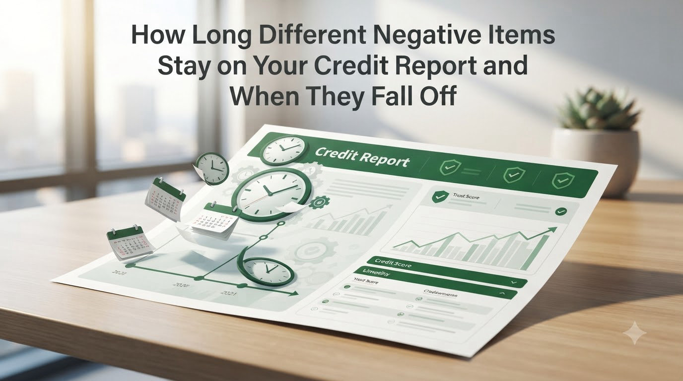 How Long Different Negative Items Stay on Your Credit Report and When They Fall Off