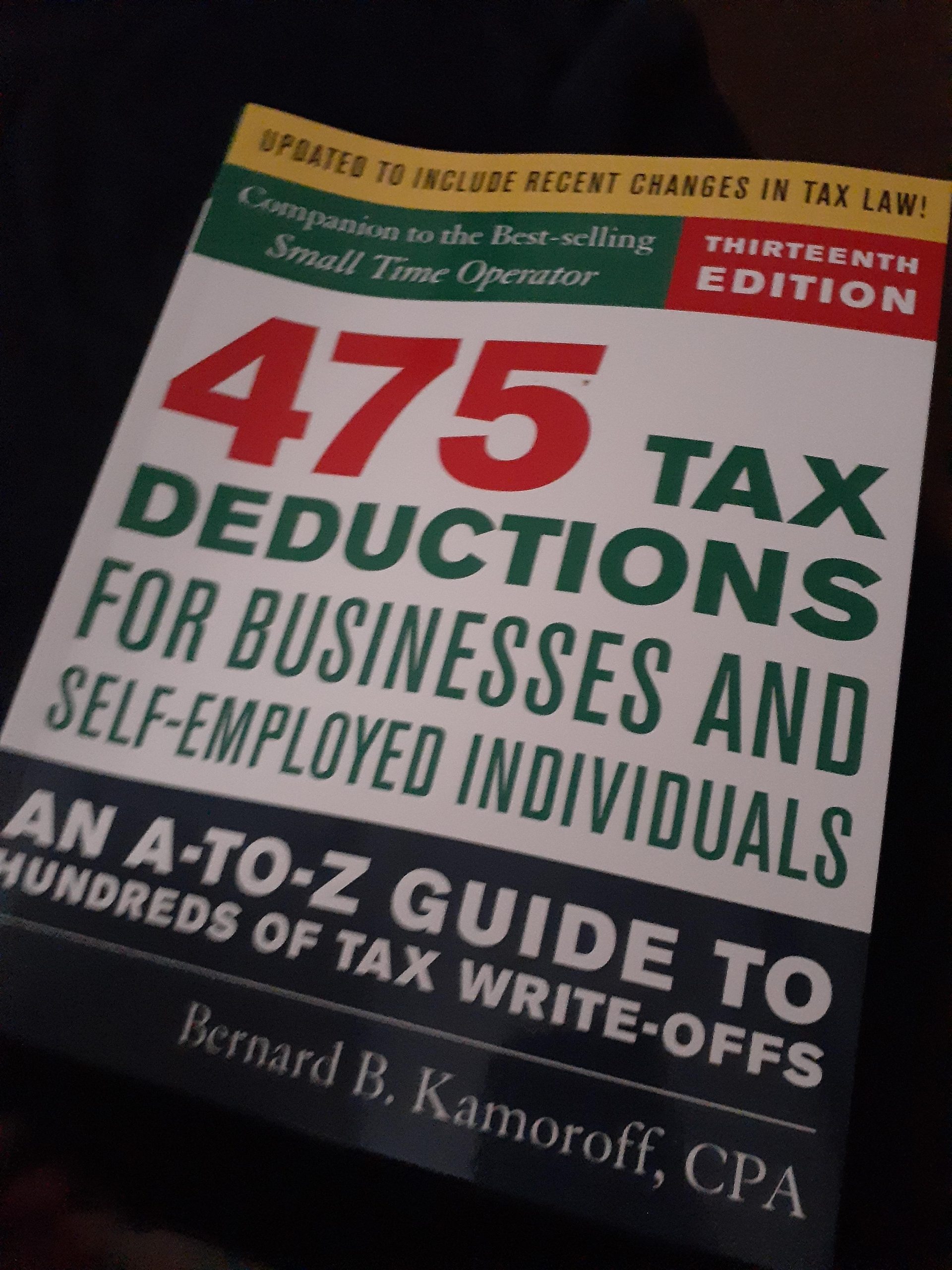 475 Tax Deductions for Businesses and Self-Employed Individuals: An A-to-Z Guide to Hundreds of Tax Write-Offs customer photo 1