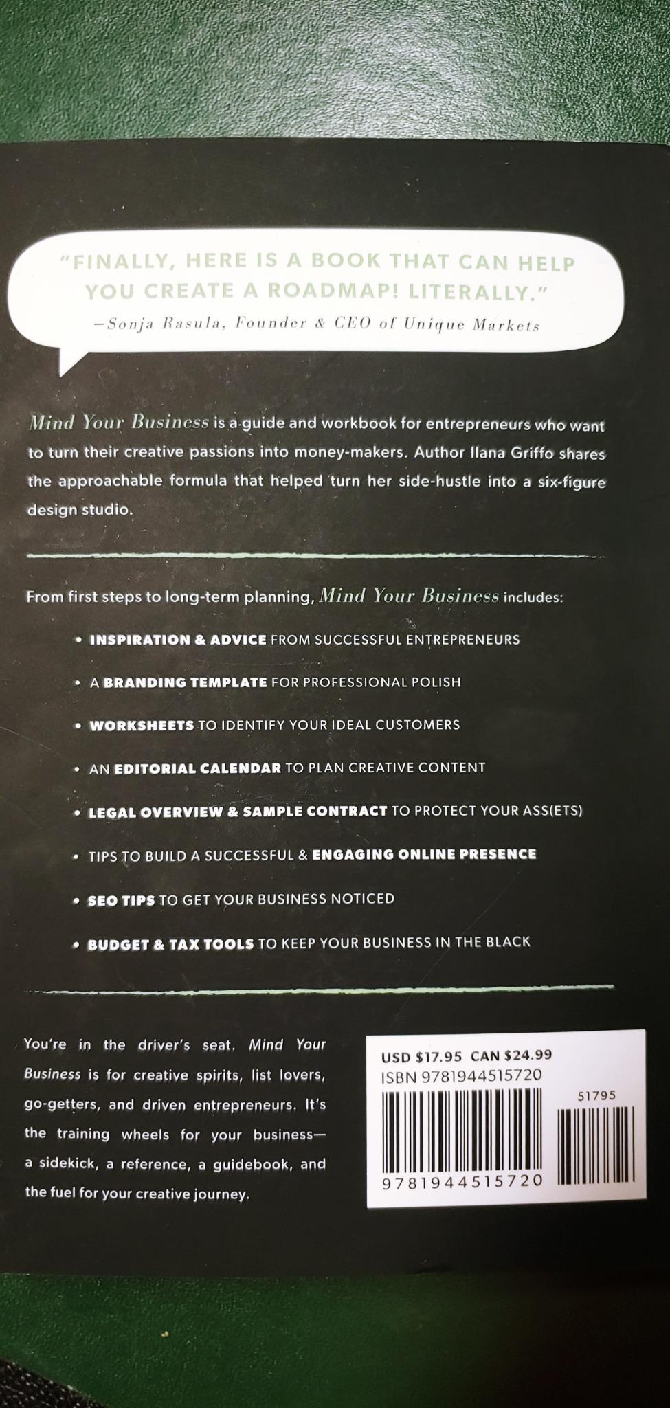 Mind Your Business: A Workbook to Grow Your Creative Passion Into a Full-time Gig customer photo 2