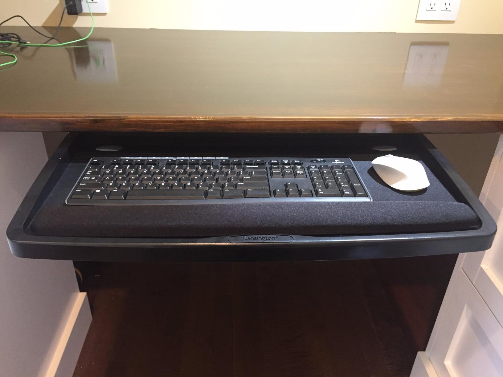 Kensington Keyboard Tray Under Desk, SmartFit Ergonomic Slide-Out Keyboard Drawer with Cable Management, Extra-Wide Height Adjustable Keyboard Holder, 24.5