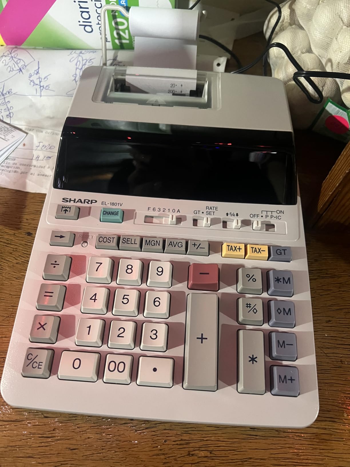 Sharp EL-1801V Ink Printing Calculator, 12-Digit LCD, AC Powered, Off-White, Ideal for Business & Office Use customer photo 2