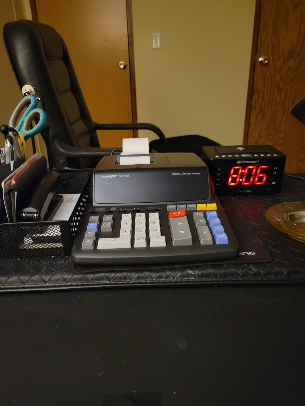 Sharp 12-Digit Print Calculator Desktop Size Adding Machine, Perfect for Everyday Use and Office, Bright, Large Easy-to-Read Numbers on Both the Display and the Two-Color Printed Tape (EL2196BL) customer photo 1
