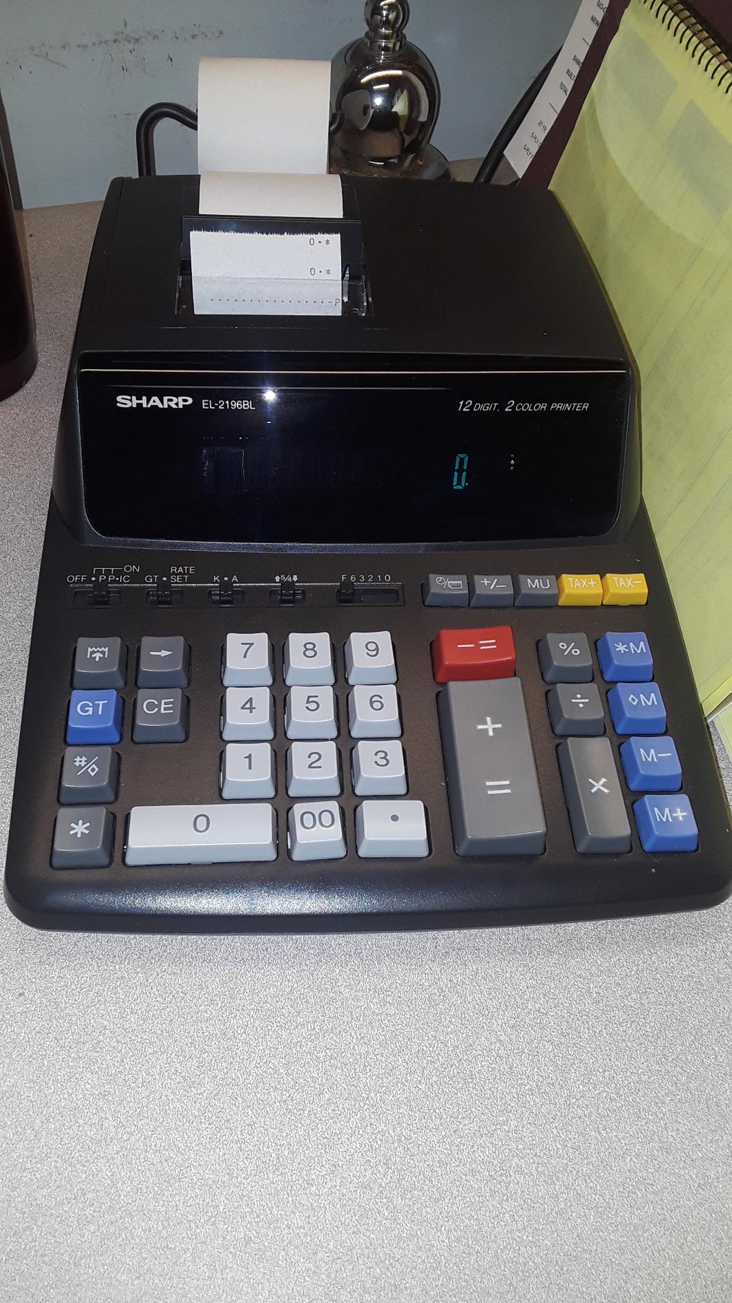 Sharp 12-Digit Print Calculator Desktop Size Adding Machine, Perfect for Everyday Use and Office, Bright, Large Easy-to-Read Numbers on Both the Display and the Two-Color Printed Tape (EL2196BL) customer photo 2