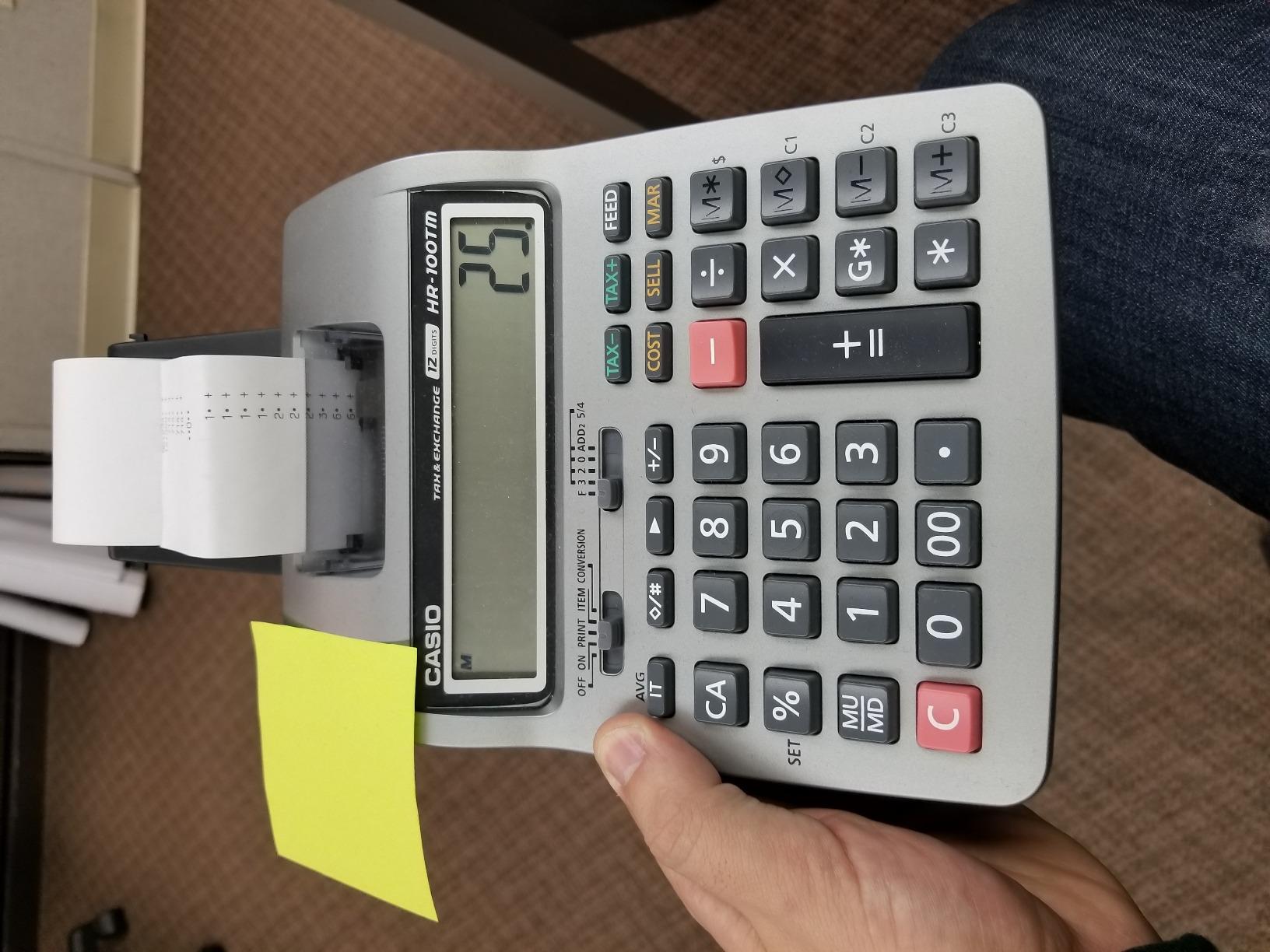 Casio HR-100TM Business Calculator - Desktop Printing Calculator with 2-Color Print customer photo 1