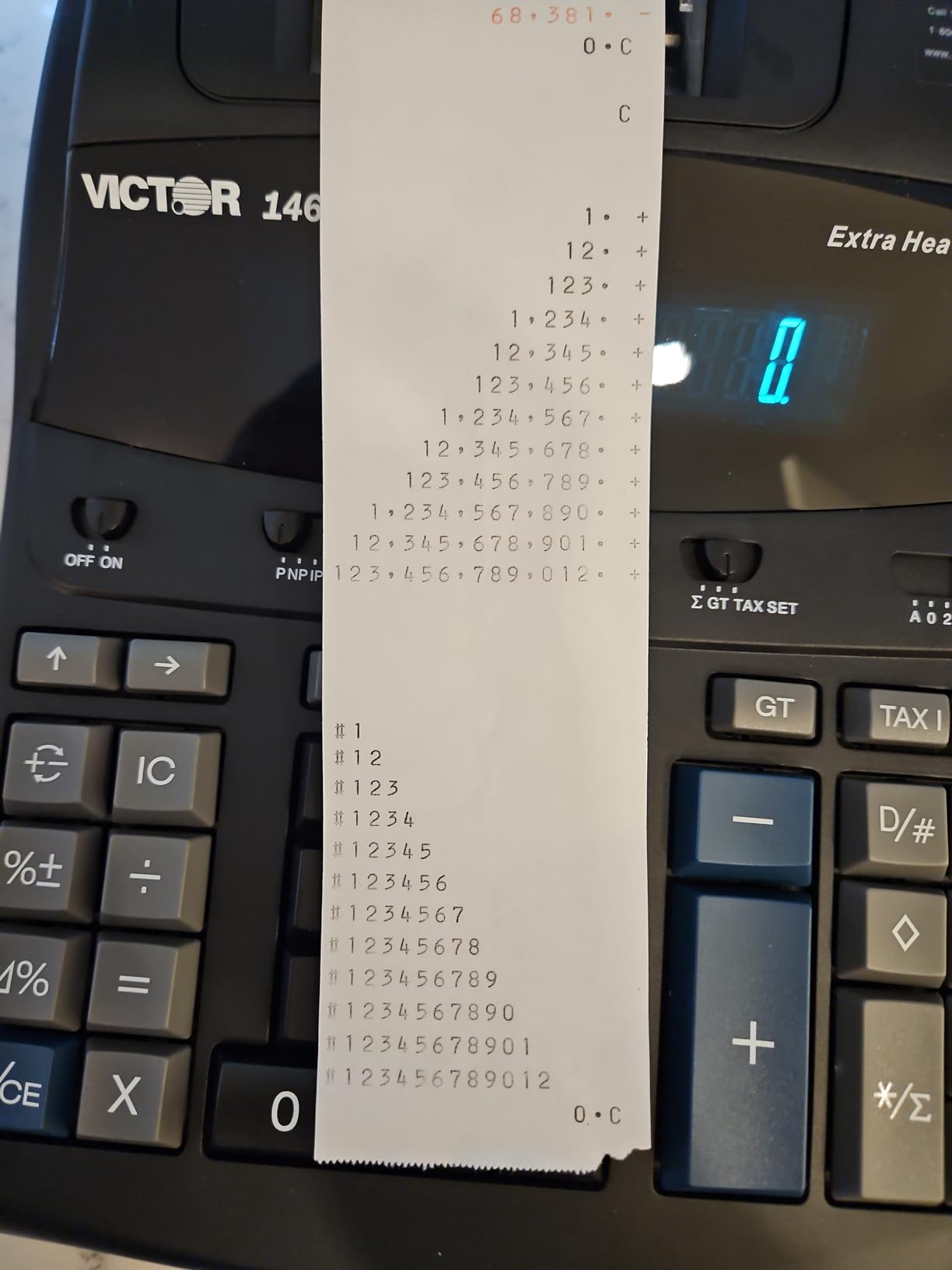 Victor 1460-4 12 Digit Extra Heavy Duty Commercial Printing Calculator customer photo 2