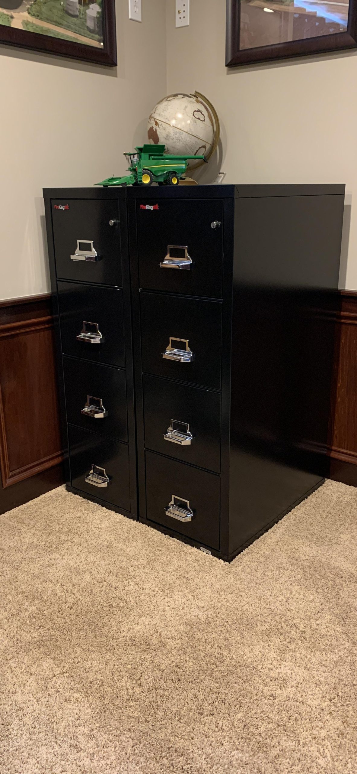 FireKing Fireproof Vertical File Cabinet (4 Letter Sized Drawers, Impact Resistant, Water Resistant), 52.25