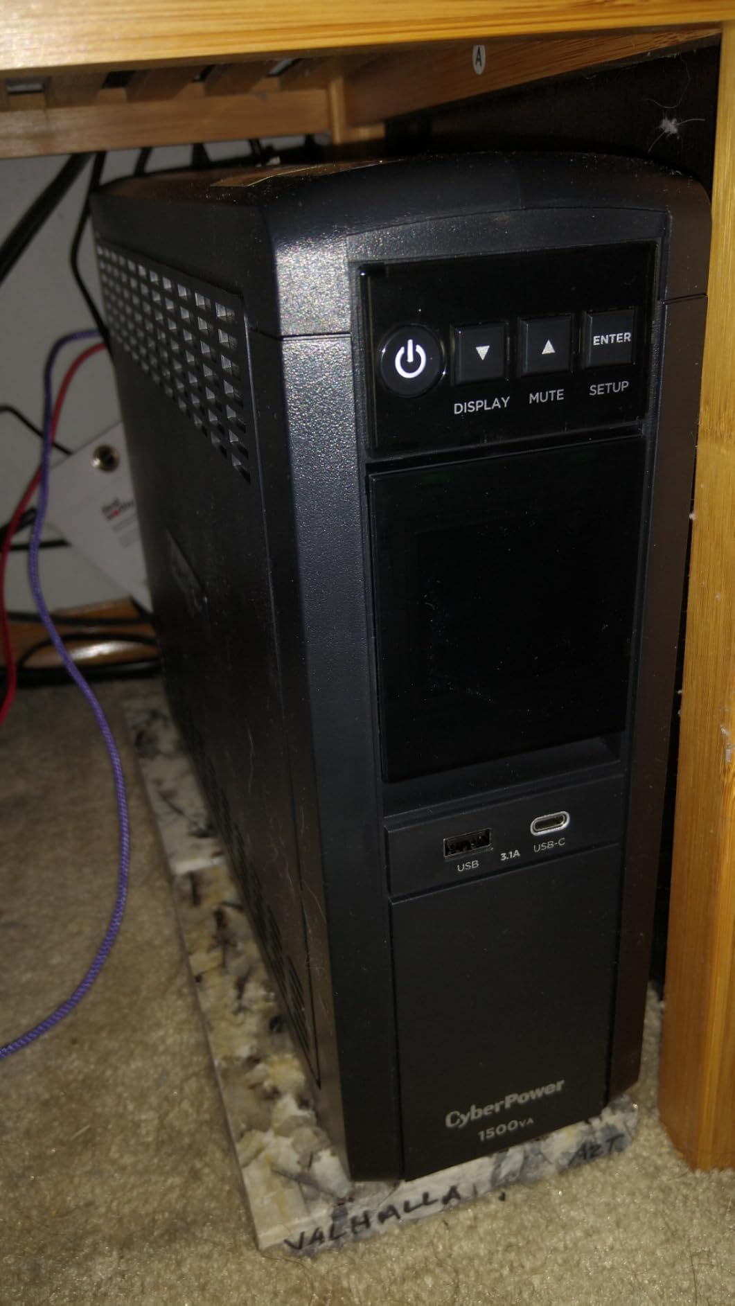 CyberPower CP1500PFCLCD PFC Sinewave UPS Battery Backup and Surge Protector, 1500VA/1000W, 12 Outlets, AVR, Mini Tower, UL Certified | 12 Nema Outlets, Avr, Color LCD, USB a Plus C customer photo 1