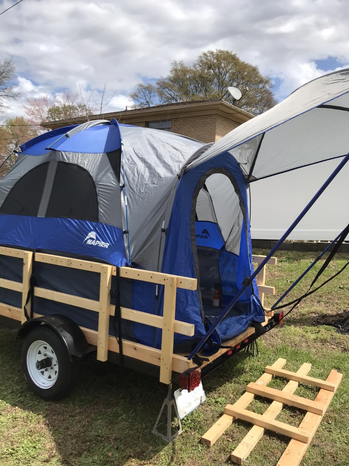 Napier Sportz Truck Tent | Pickup Truck Bed Camping Tent | Full Rainfly for Water Protection | Sturdy and Spacious 2-Person Truck Tent | Easy 15-Minute Setup | Blue/Gray customer photo 1