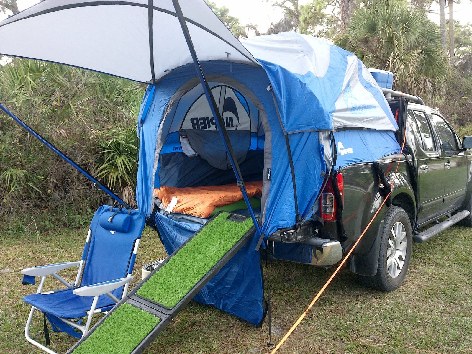 Napier Sportz Truck Tent | Pickup Truck Bed Camping Tent | Full Rainfly for Water Protection | Sturdy and Spacious 2-Person Truck Tent | Easy 15-Minute Setup | Blue/Gray customer photo 2