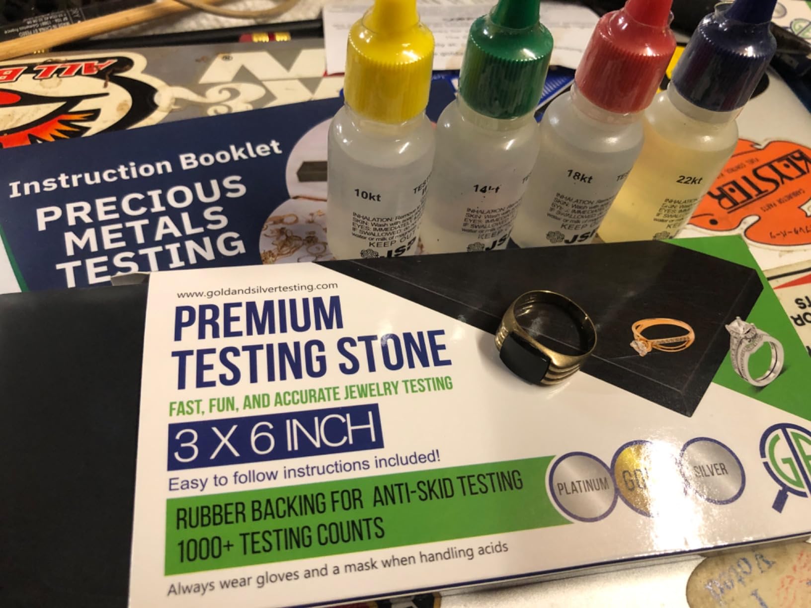 Gold Testing Solutions Kit 10k 14k 18k 22k Scratch Stone Set customer photo 1