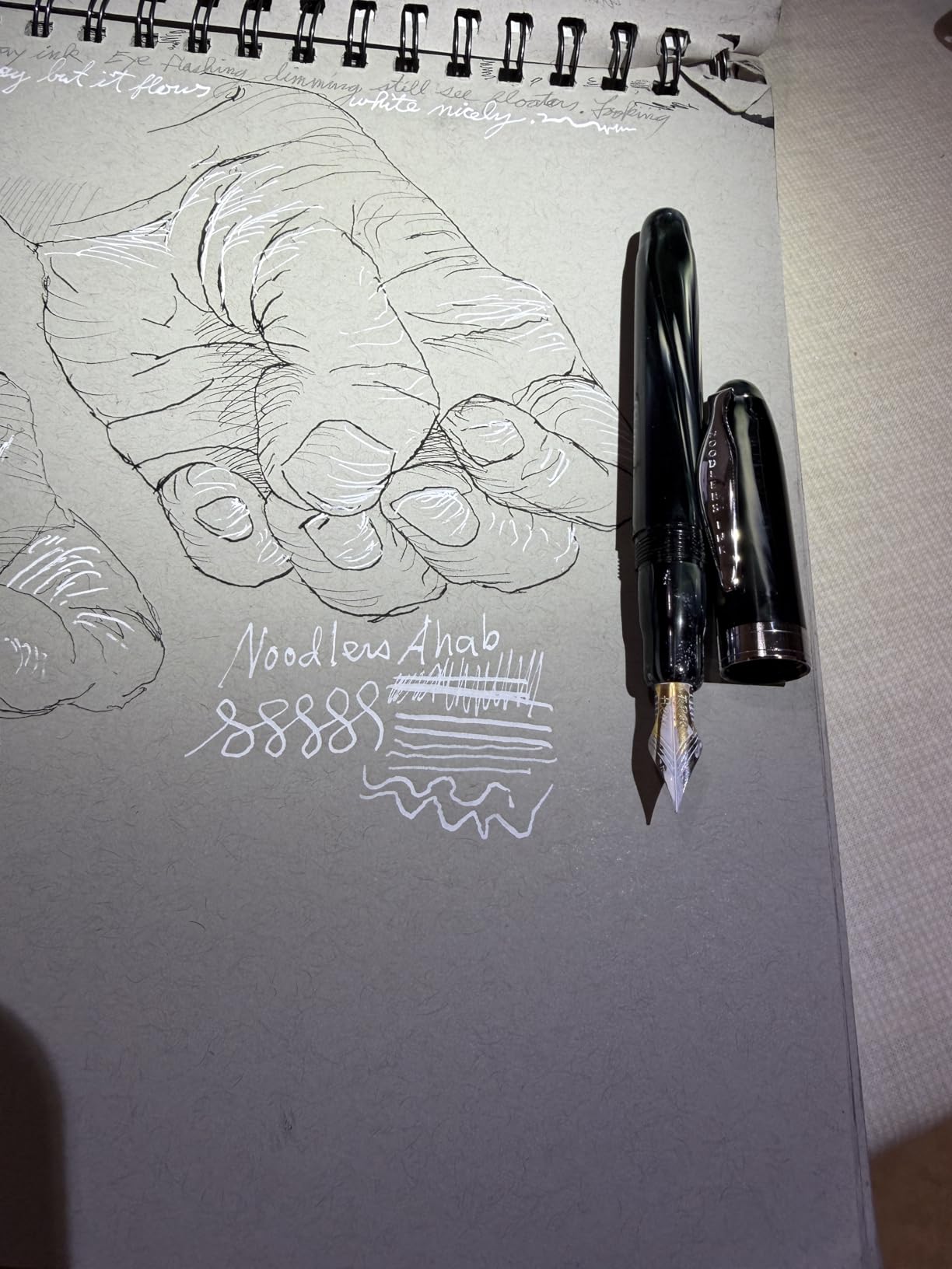 Noodler's Ink Ahab Flex Nib Ivory Darkness Fountain Pen - ND-15028 customer photo 2