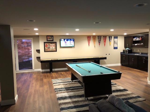 Playcraft Woodbridge Shuffleboard Table with Storage Cabinet - Shuffle Board Game Table Set with Matching Abacus, 8 Pucks, Brush & Wax (Made in USA) - Pro Style Climate Adjusters customer photo 1