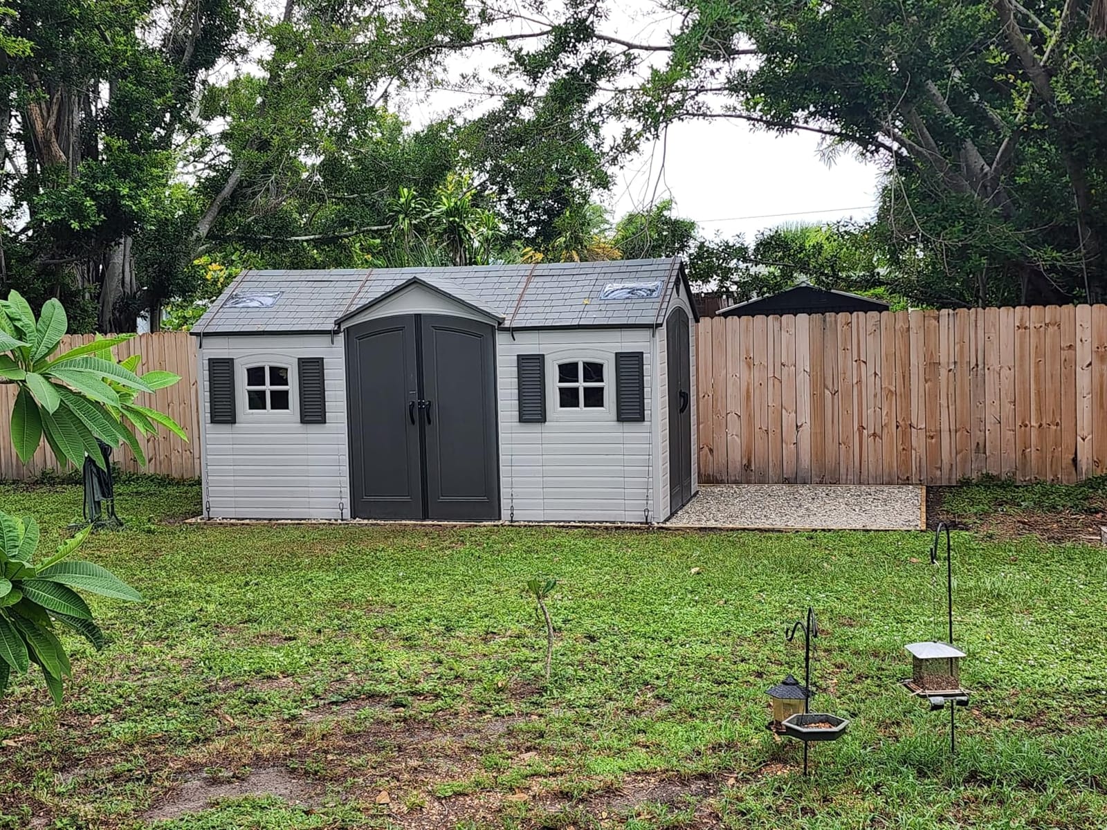 Lifetime 15x8 Ft Dual-Entry Outdoor Storage Shed, Steel-Reinforced, UV-Protected, Weather-Resistant Backyard Garden Shed with Skylights, Windows & Shelving, Desert Sand customer photo 2