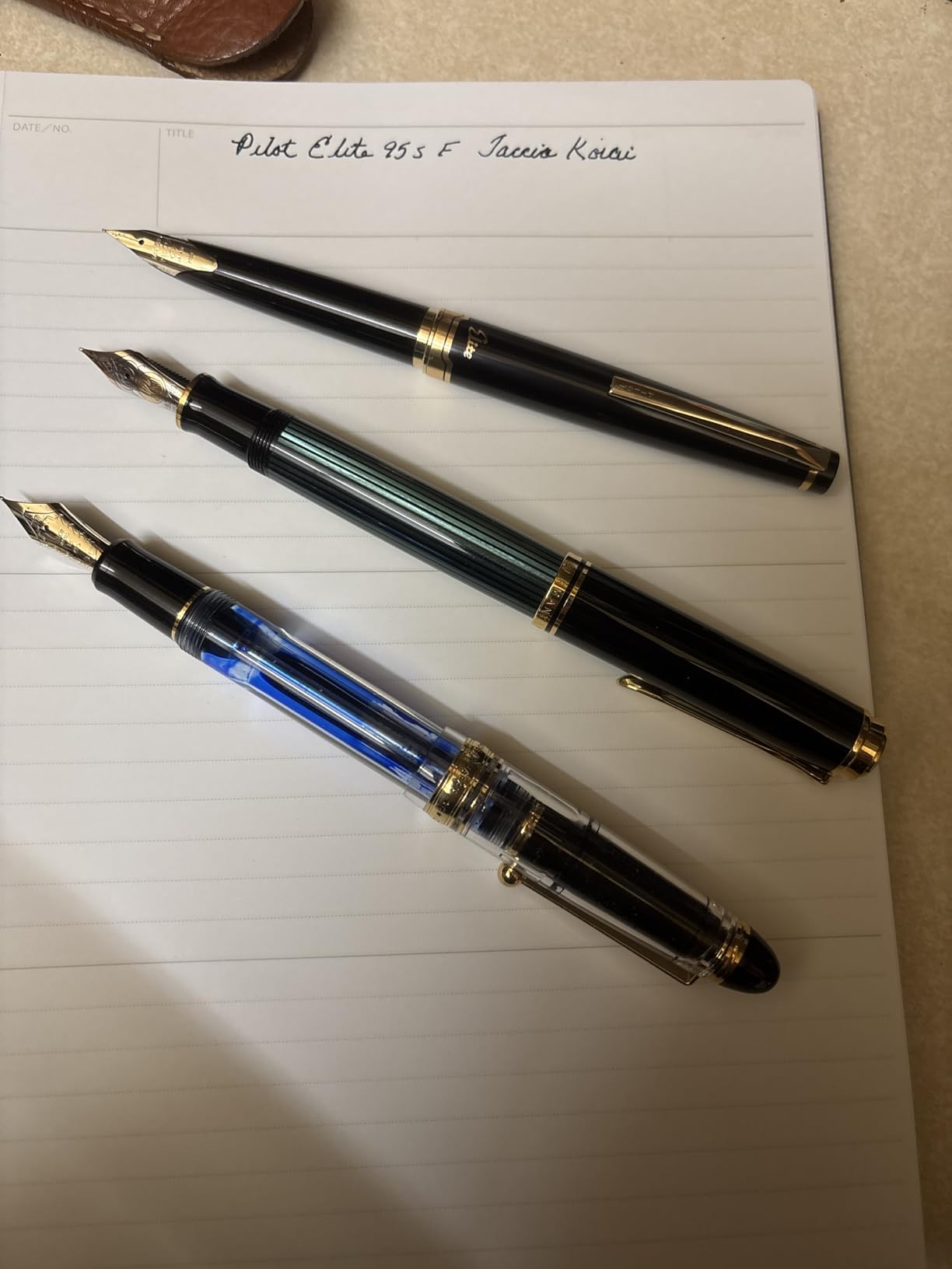 PILOT Elite 95s Fountain Pen, Black Barrel, Fine Nib, Gold Accents (18K Gold Nib) customer photo 1