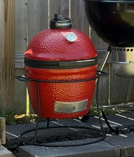 Kamado Joe Joe Jr 13.5-inch Portable Ceramic Charcoal Grill with Grill Stand, Stainless Steel Cooking Grate, Heat Deflectors and Ash Tool in Red, Model KJ13RH customer photo 2