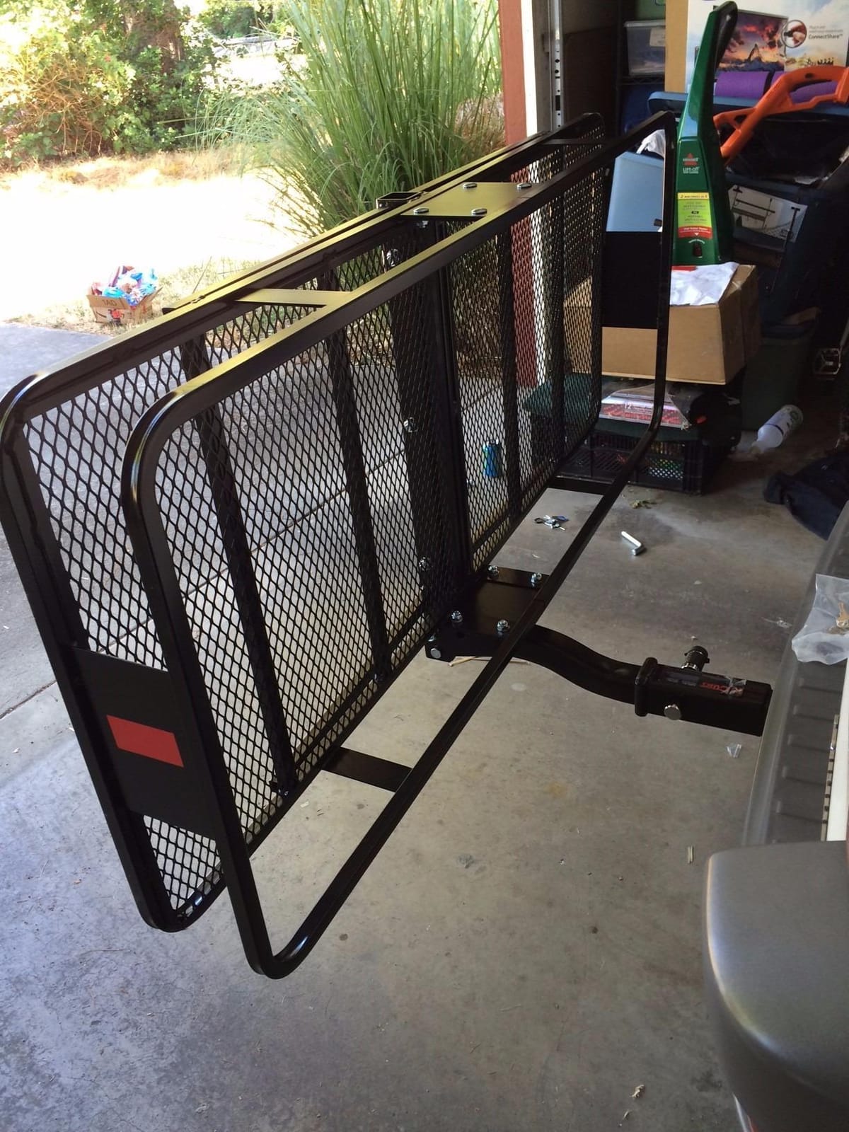 CURT 18153 Folding Hitch Basket Cargo Carrier, 60
