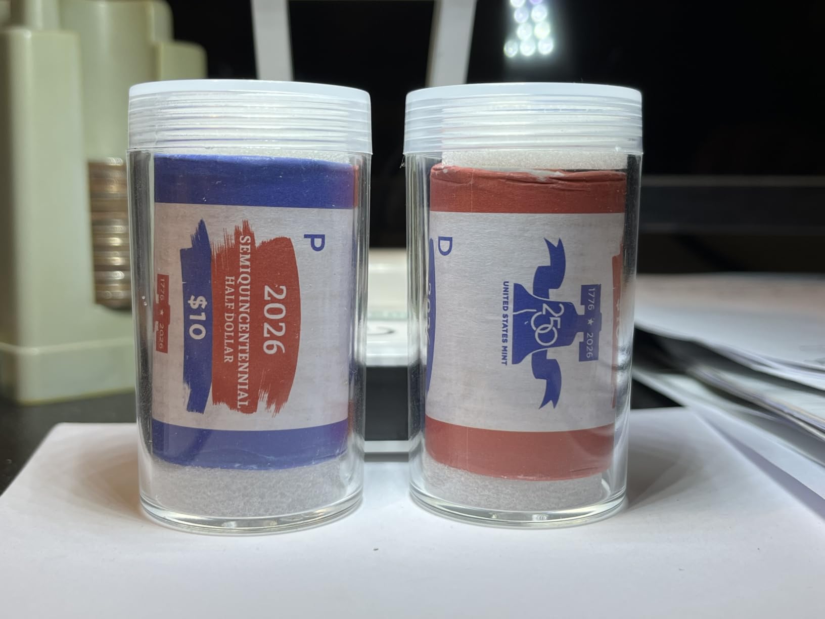 (10) Brand Round Clear Plastic (Half Dollars) Size Coin Storage Tube Holders with Screw on Lid customer photo 1