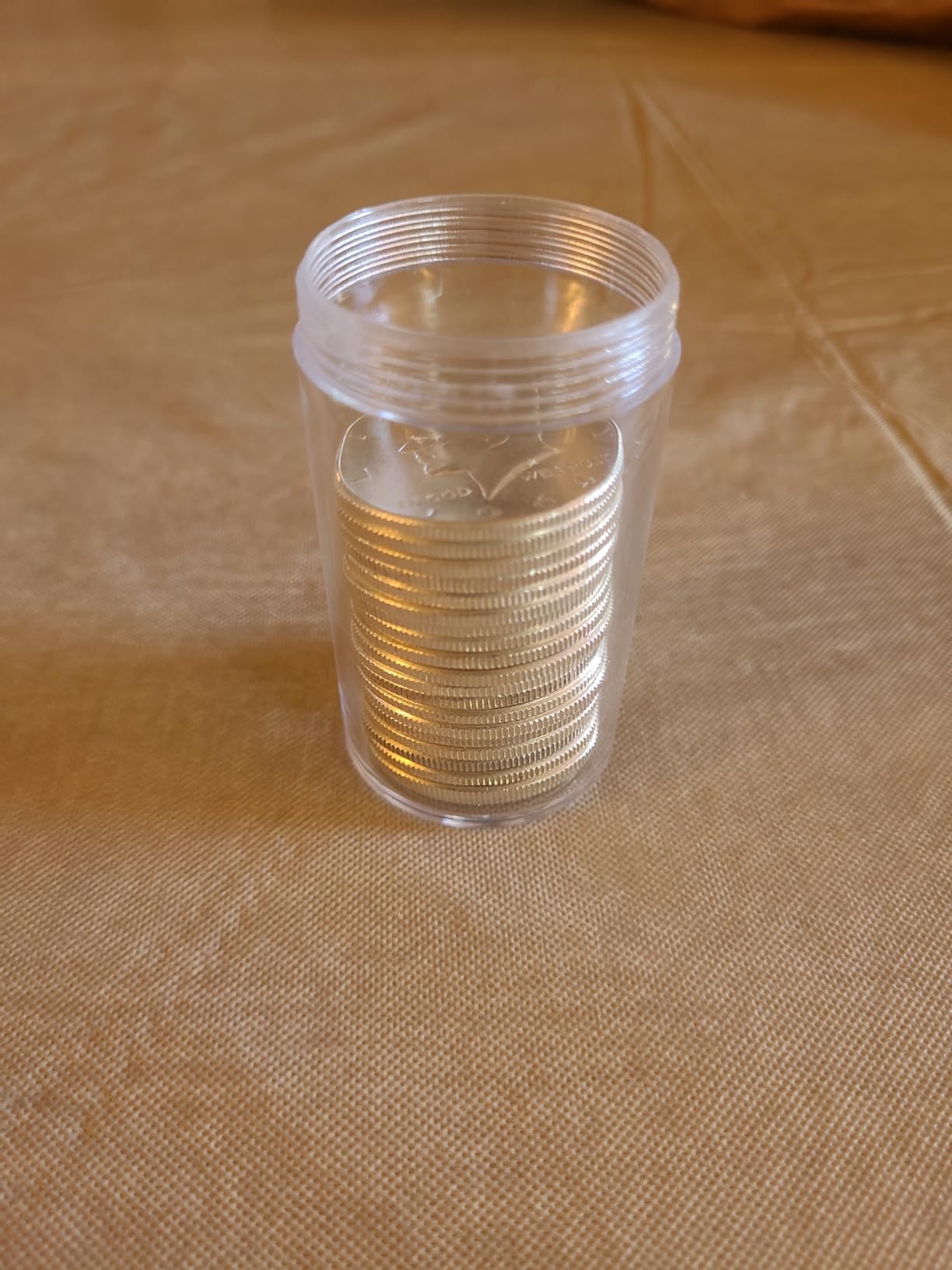 (10) Brand Round Clear Plastic (Half Dollars) Size Coin Storage Tube Holders with Screw on Lid customer photo 2
