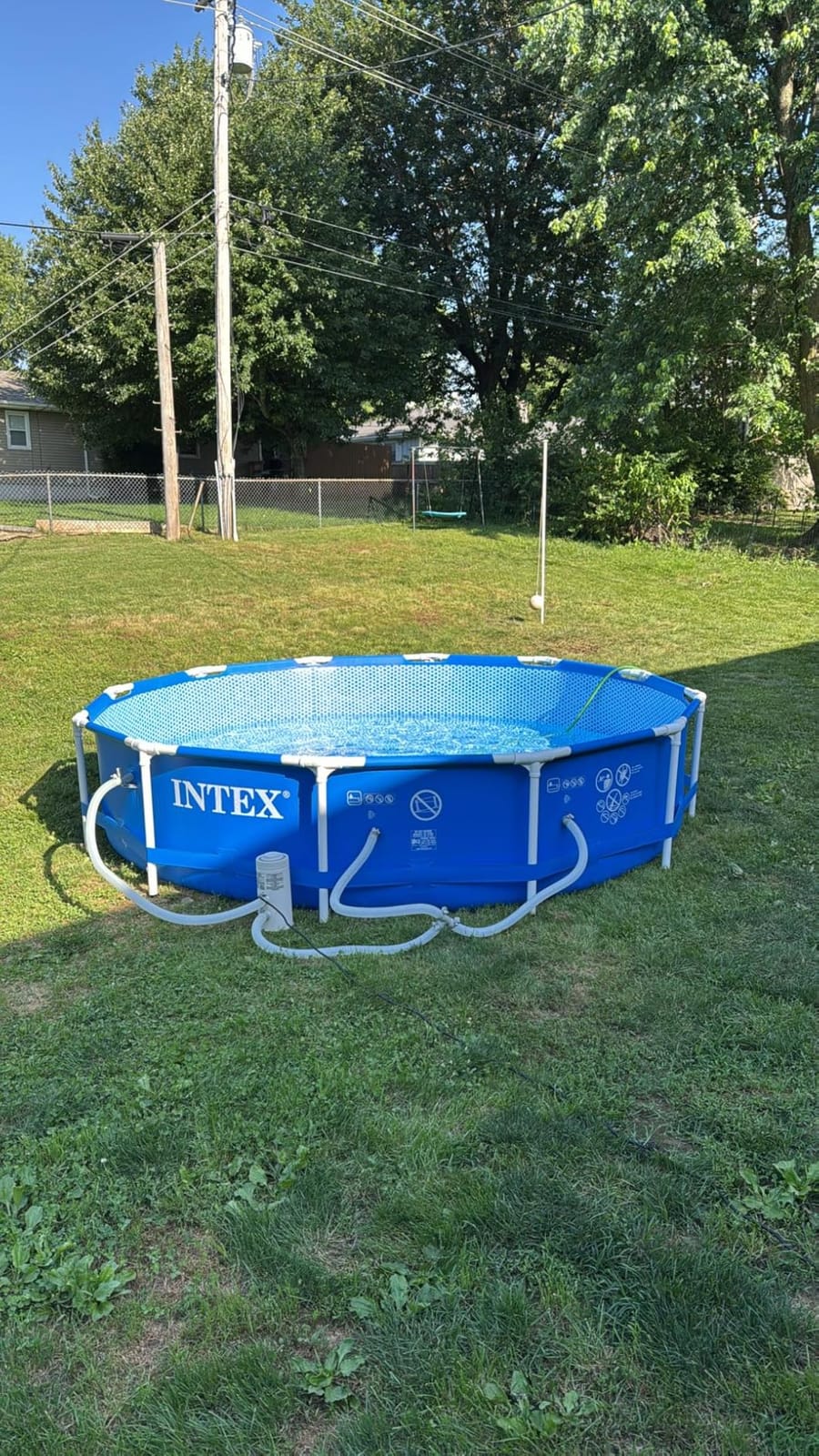 INTEX Metal Frame 12ft x 30in Round Above Ground Swimming Pool Set w/Pump | 28211EH - 530 GPH Cartridge Filter Pump and Type A Filter Cartridge Included customer photo 1
