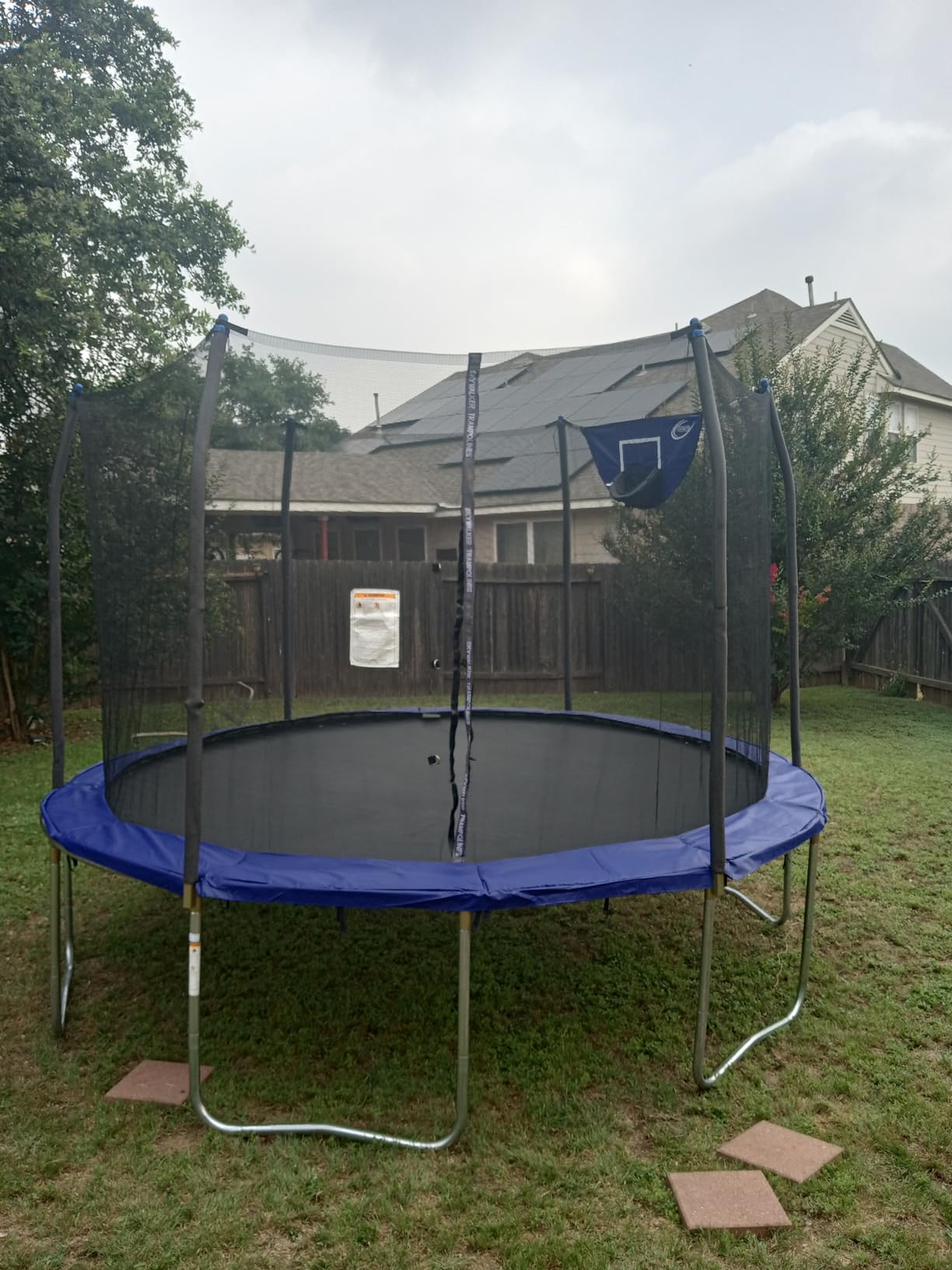 Skywalker Trampoline Outdoor 8 FT, 12 FT, 15 FT Jump N' Dunk Round Outdoor Trampoline with Net, Trampoline Mat, and Basketball Hoop for Trampoline customer photo 1