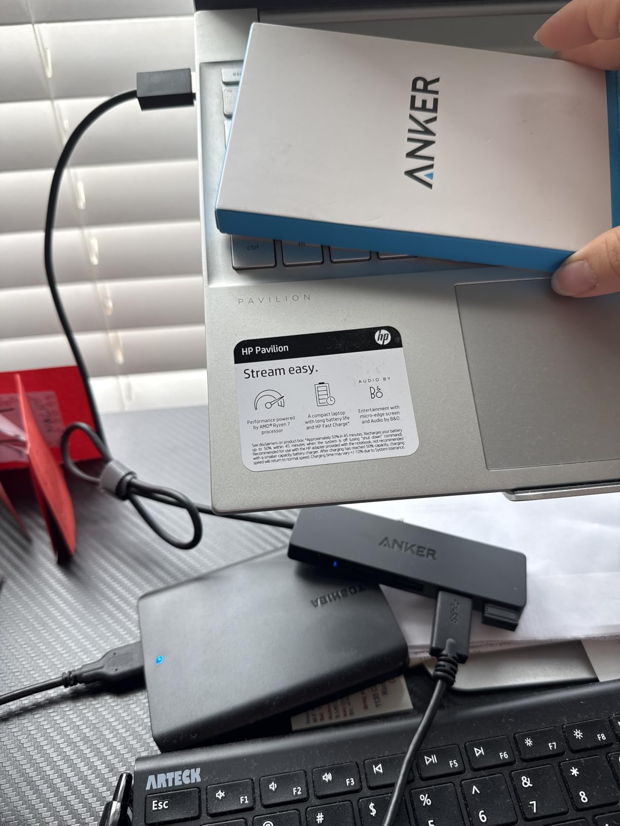 Anker USB Hub 4 Ports with 5Gbps Data Transfer, Multiple USB 3.0 Hub, USB Splitter for Laptop, Extender for A Port Laptop, PC, Desktop and More (0.7 ft USB-A) customer photo 2