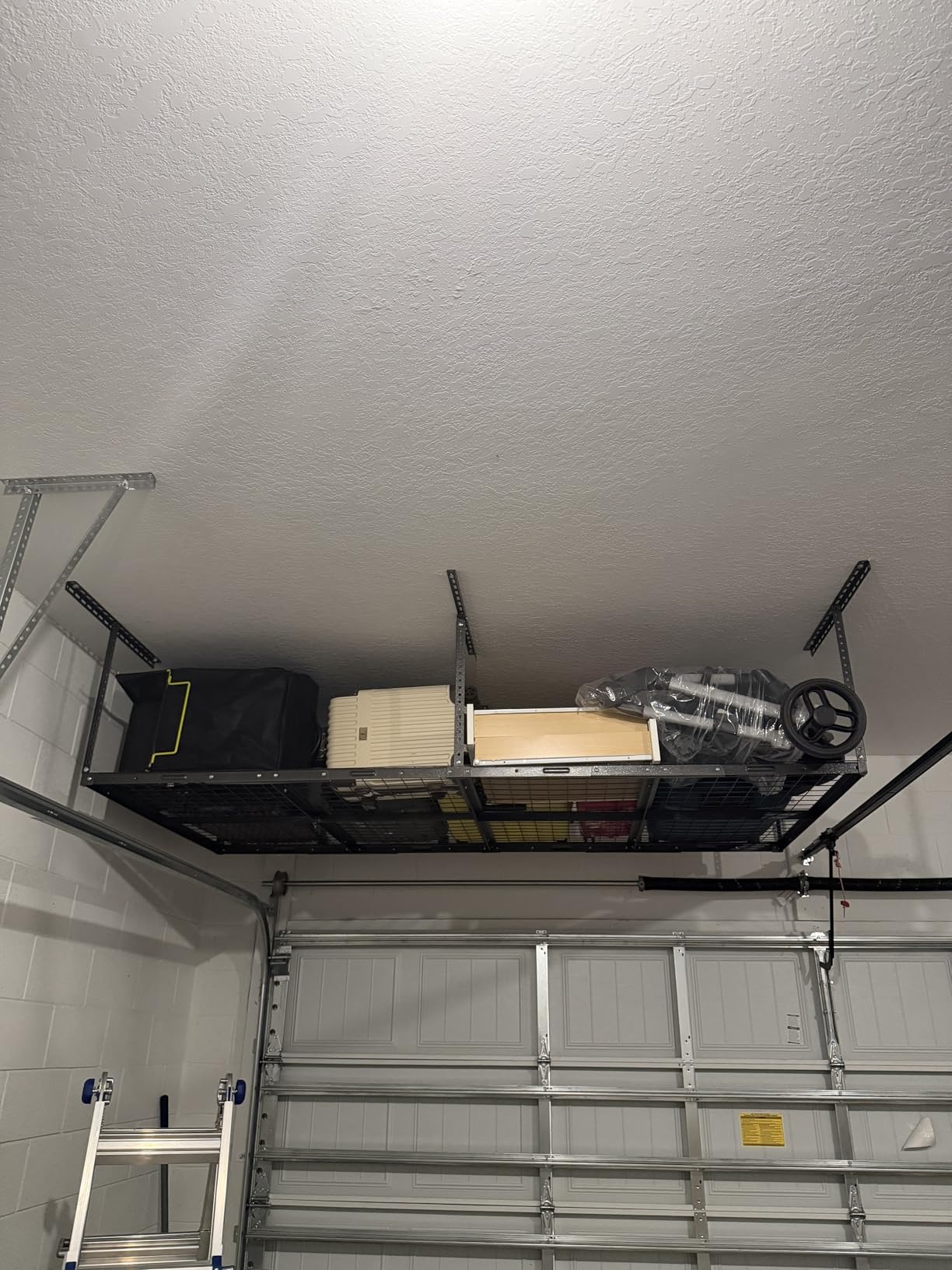 FLEXIMOUNTS 3x6 Overhead Garage Storage Adjustable Ceiling Rack, Black | 450lbs Weight Capacity, 22