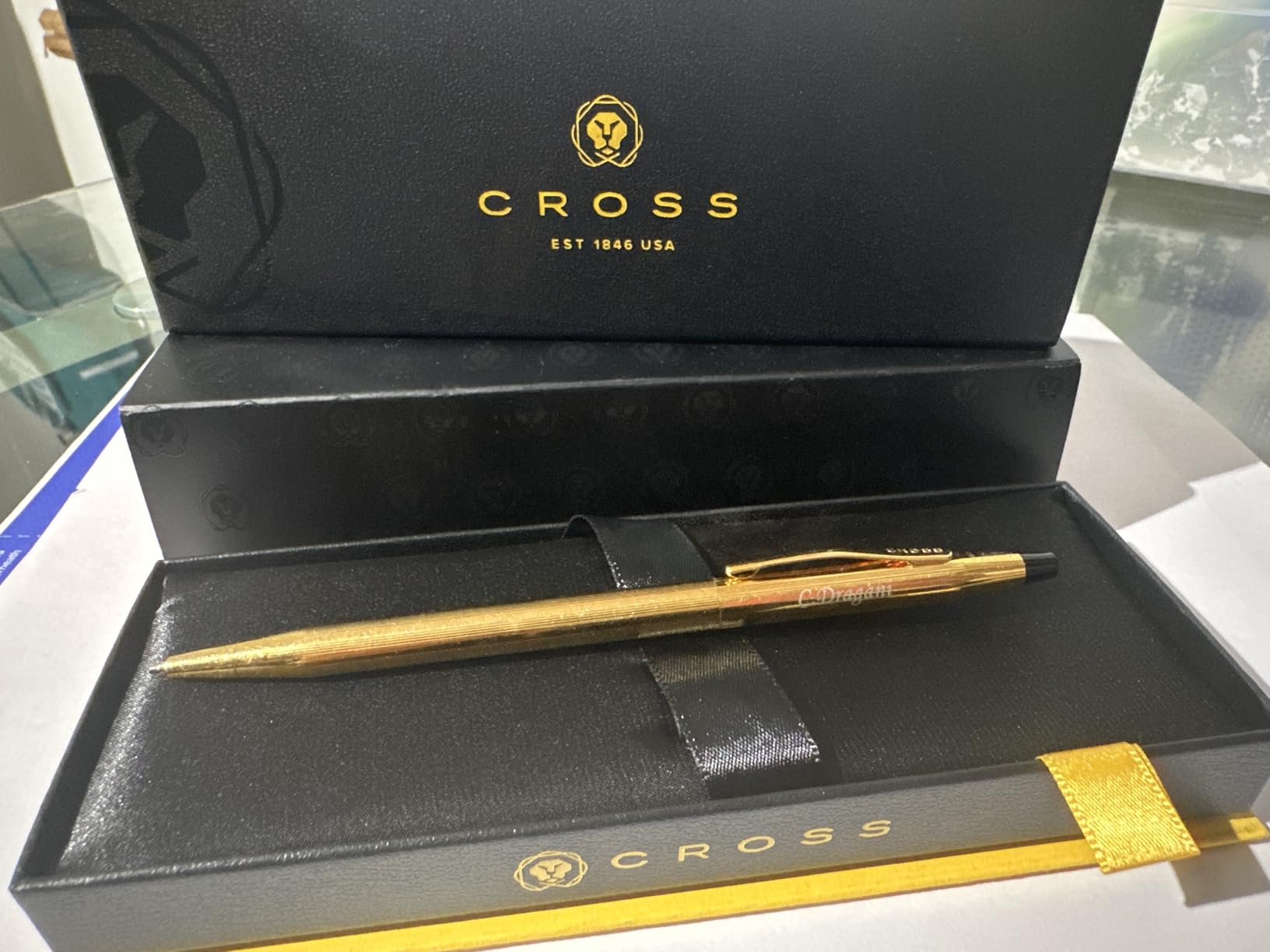 Cross Classic Century Ballpoint Pen, 23K Gold Plated, Custom Engraved - Retirement, Board Recognition, Promotion, or Executive Gift customer photo 1
