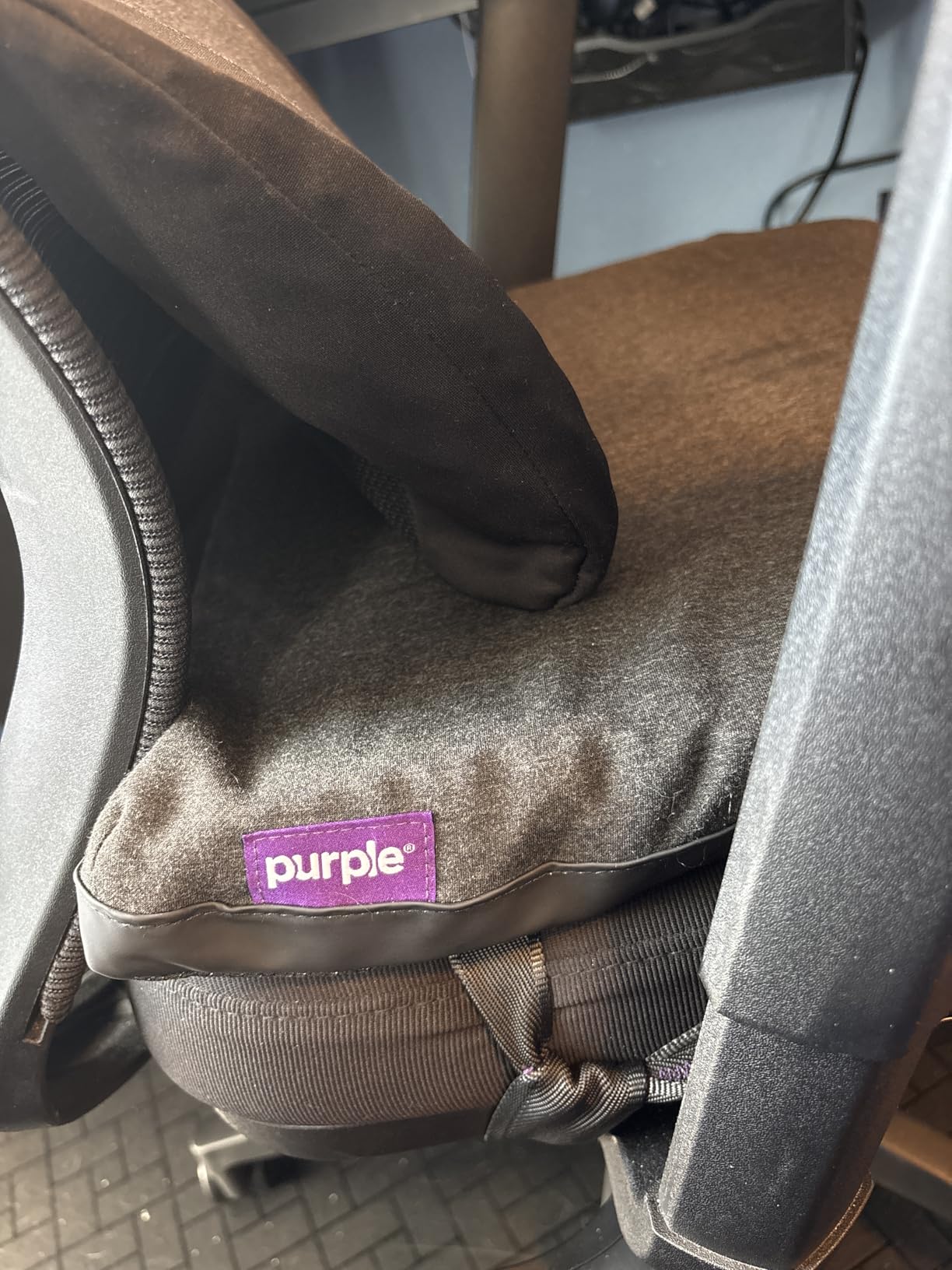 Purple Back Cushion, Lumbar Support Pillow for Office Chair, Car Seat | GelFlex Grid Molded to Your Lower Back, Adjustable Strap - Pressure-Reducing, Temperature-Neutral - Made in USA customer photo 1