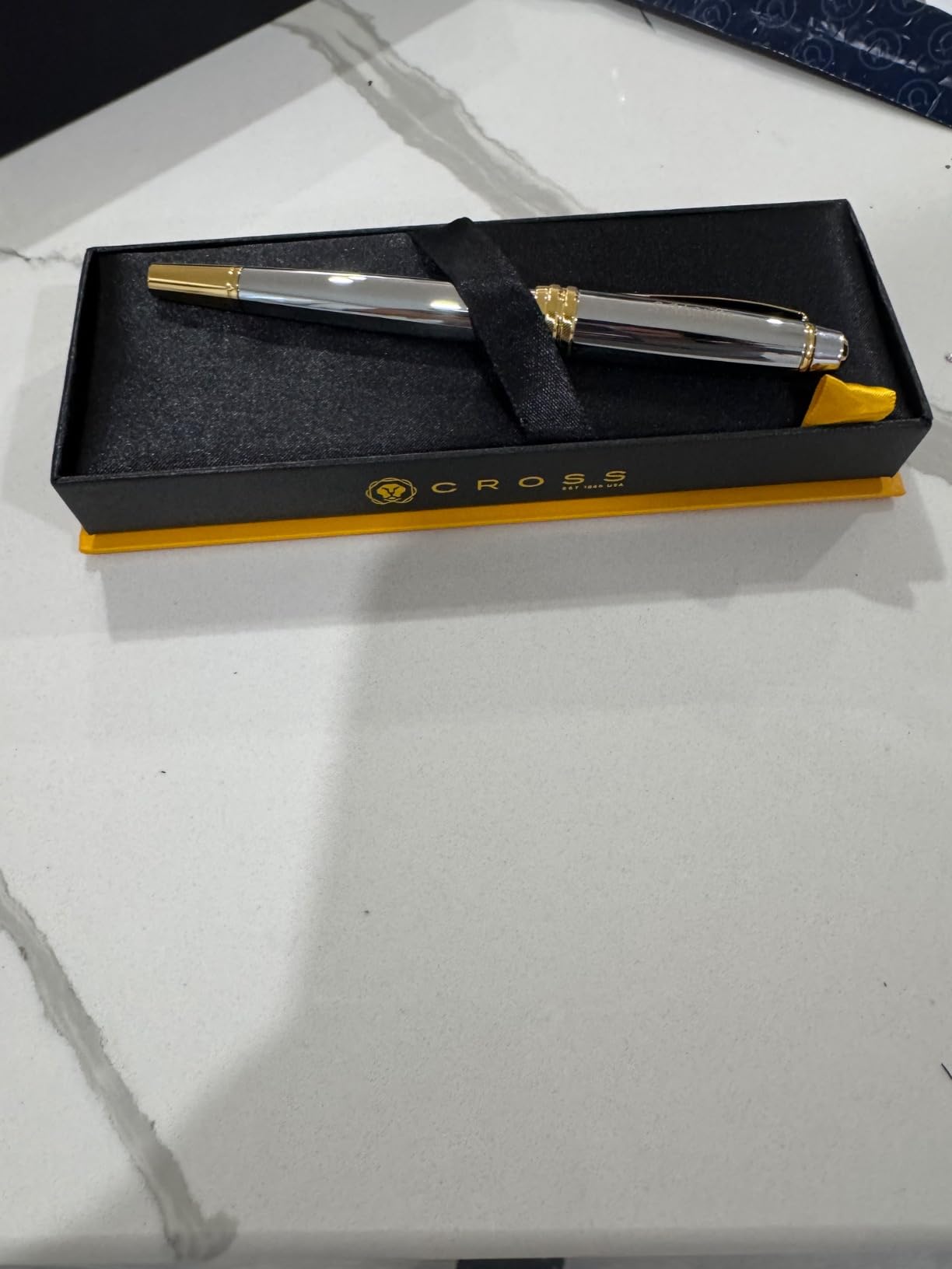 Cross Bailey Personalized Medalist Rollerball Pen in Chrome with Gold Trim | Engraved Pen for Men and Women, New Job and Retirement Celebrations, Professionals and Executives customer photo 2