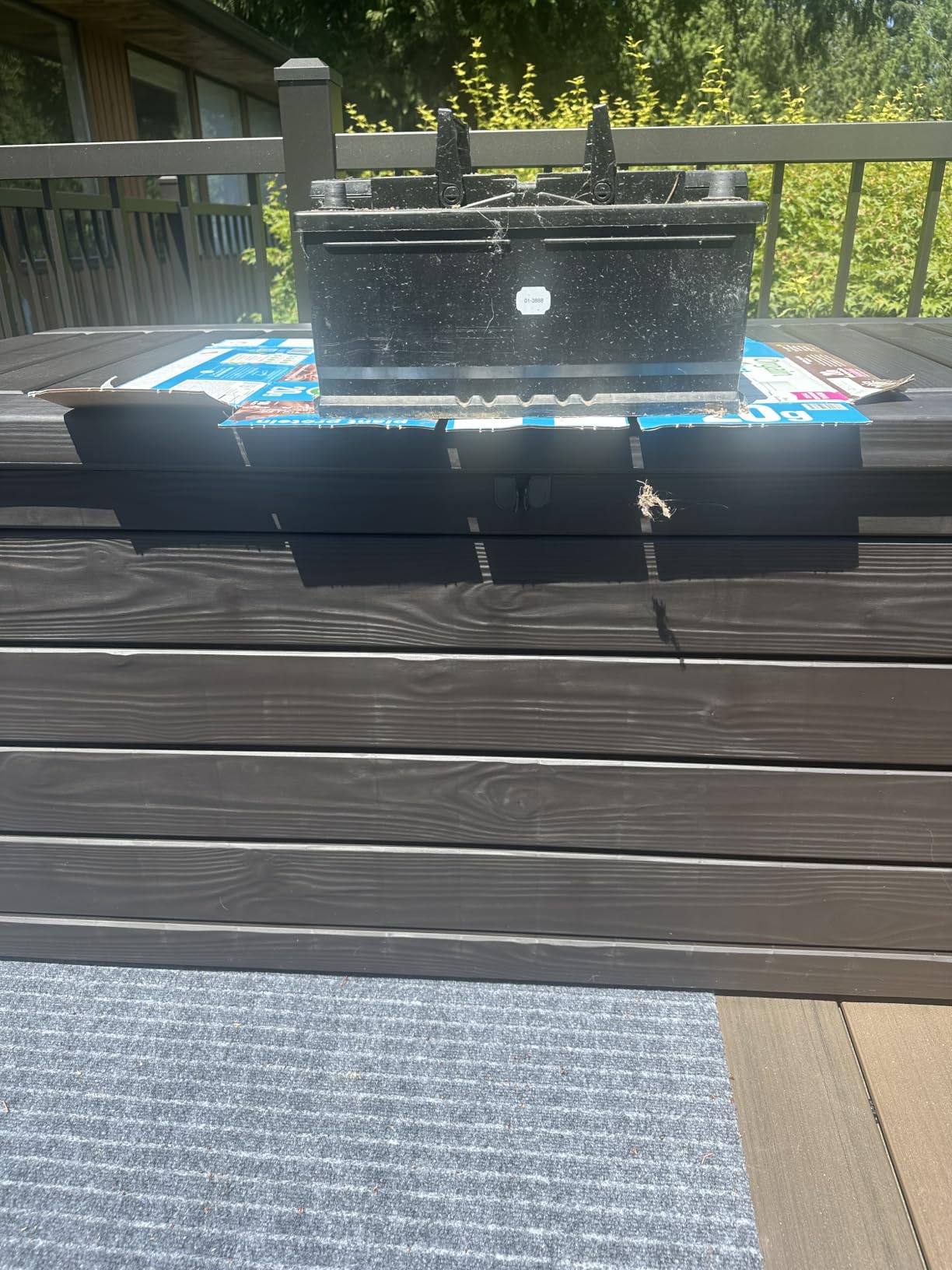 Keter 150 Gallon Resin Large Deck Box Organization and Storage Box for Patio, Outdoor Cushions, Garden Tools, Brown | Hydraulic Pistons, Resin, Weatherproof customer photo 1