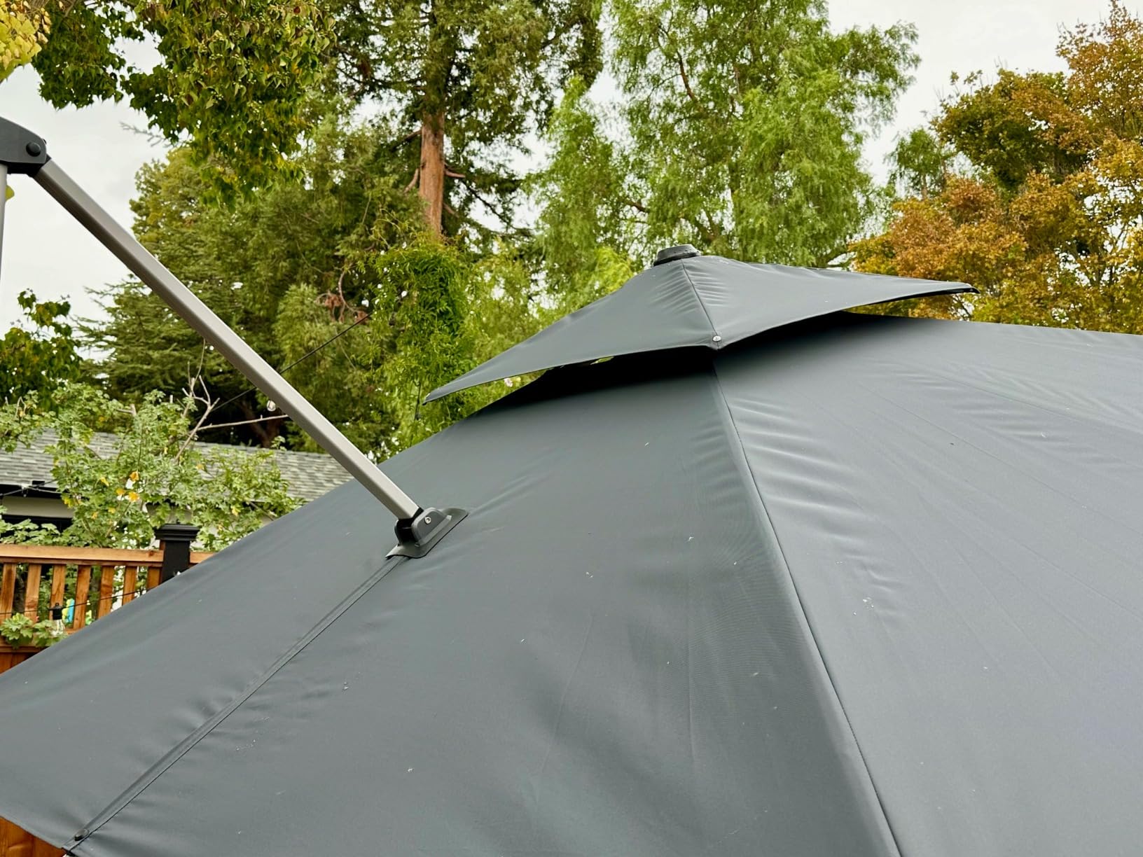 PURPLE LEAF Cantilever Patio Umbrellas 10' x 10' Square Double Top, Beige | 35MPH Wind-Resistant Frame, 3-Yr Fade-Resistant 240GSM Canopy, 30-Minute Setup, Easy Operation, For Backyard, Patio & Garden customer photo 1