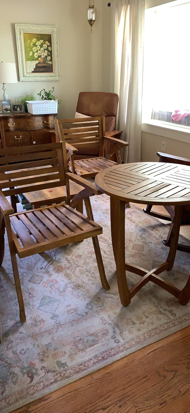 Christopher Knight Home Coronado Acacia Wood Bistro Set, 3-Pcs Set, Teak Finish customer photo 1