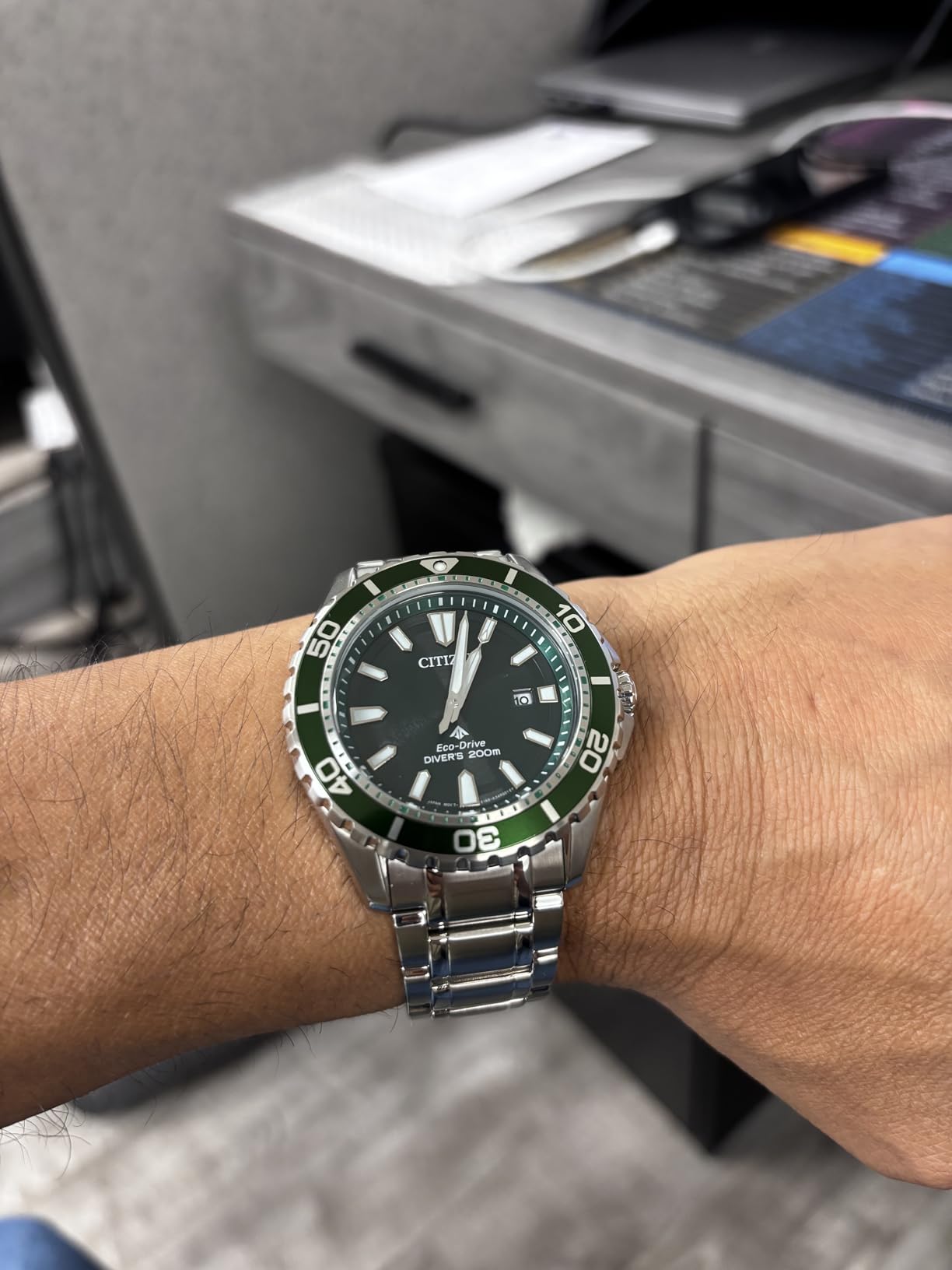 Citizen Men's Promaster Sea Eco-Drive Stainless Steel Watch, 3-Hand Date, One-Way Rotating Bezel, ISO Compliant customer photo 1