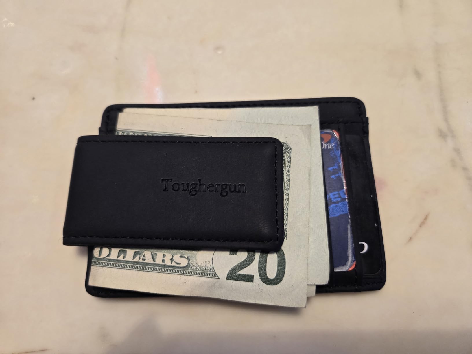 Slim Wallet for Men RFID Blocking Money Clip, Minimalist Front Pocket Credit Card Holder, Magnetic Thin Mens Wallets with ID Window customer photo 1