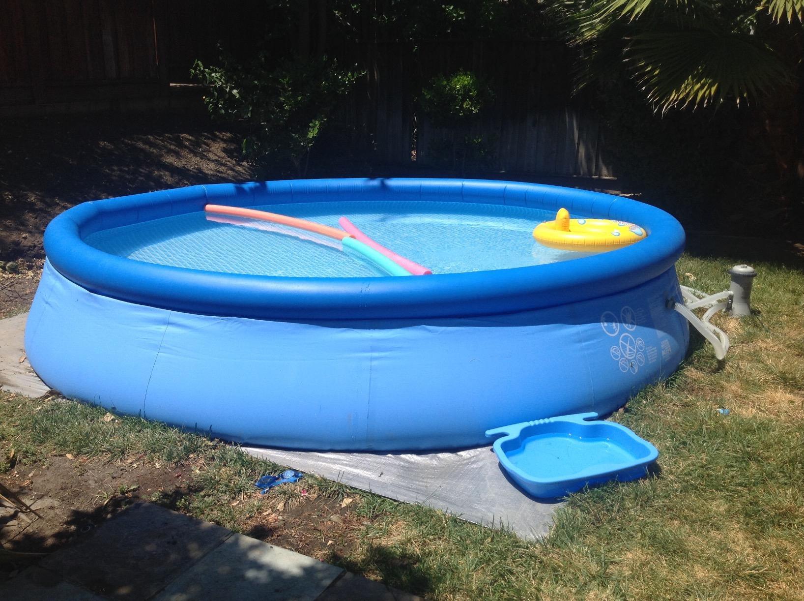 INTEX Easy Set 15 ft x 48in Inflatable Ring Above Ground Pool Set w/Pump | 26167EH - 1000 GPH Cartridge Filter Pump, Ladder, Pool Cover & Ground Cloth Included customer photo 2