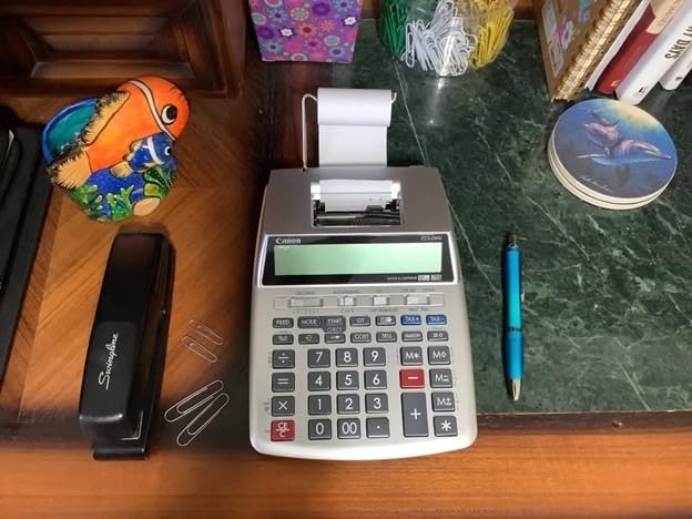 Canon P23-DHV-3 Printing Calculator with Double Check Function, Tax Calculation and Currency Conversion - Paper Roll Included in Box customer photo 1