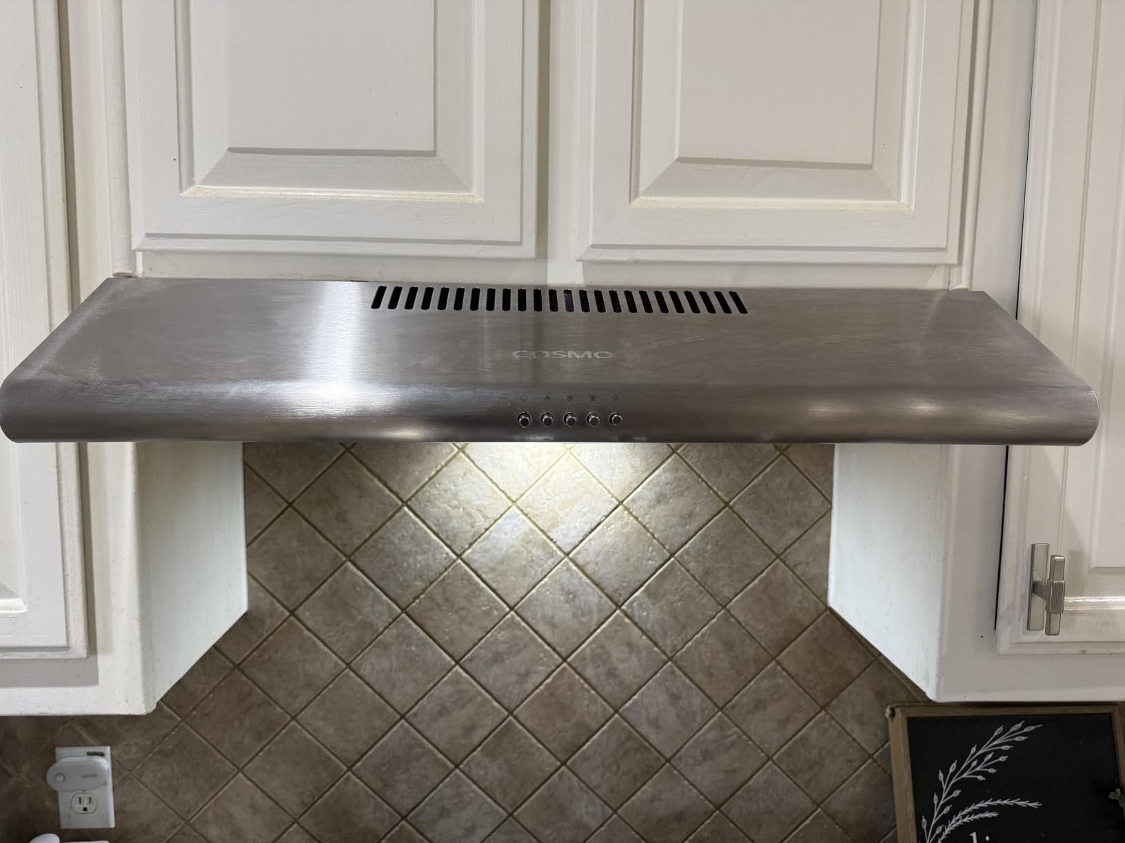COSMO COS-5MU30 30 in. Delta Collection Ducted Under Cabinet Range Hood, Button Controls, Reusable Filters, LED Lights, Stainless Steel customer photo 2