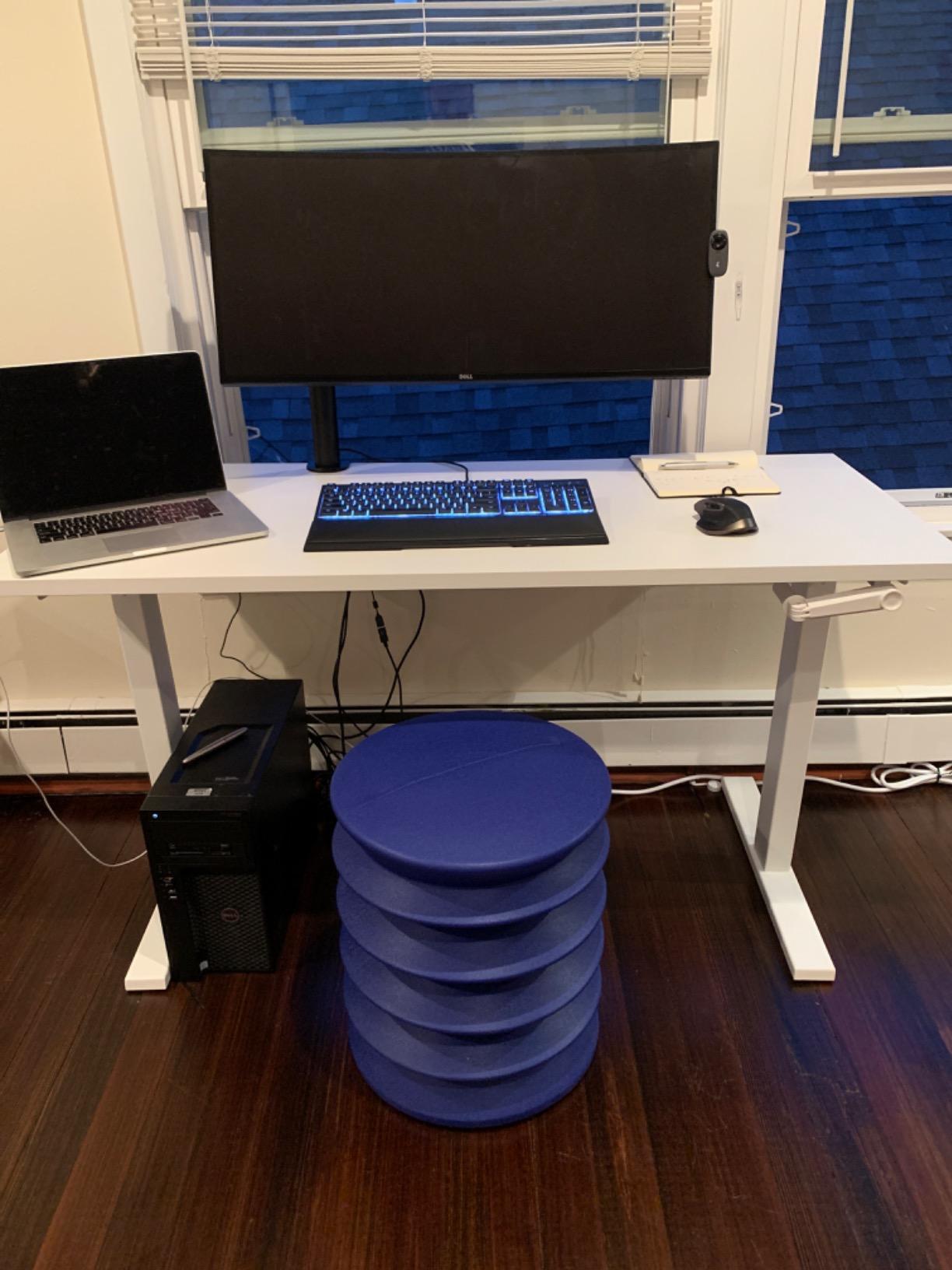 Ergonomic Stool for Active Sitting (Blue) customer photo 2