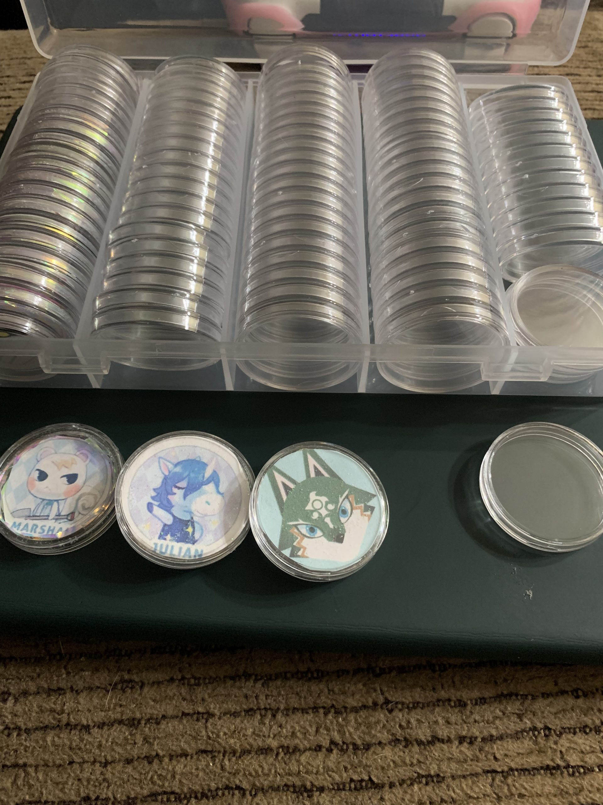 Hicarer 100 Pieces Coin Capsules Round 30 mm Clear Plastic Coin Holder for Collectors Protectors Case with Storage Box for Morgan Silver Dollars Collection Supplies customer photo 1