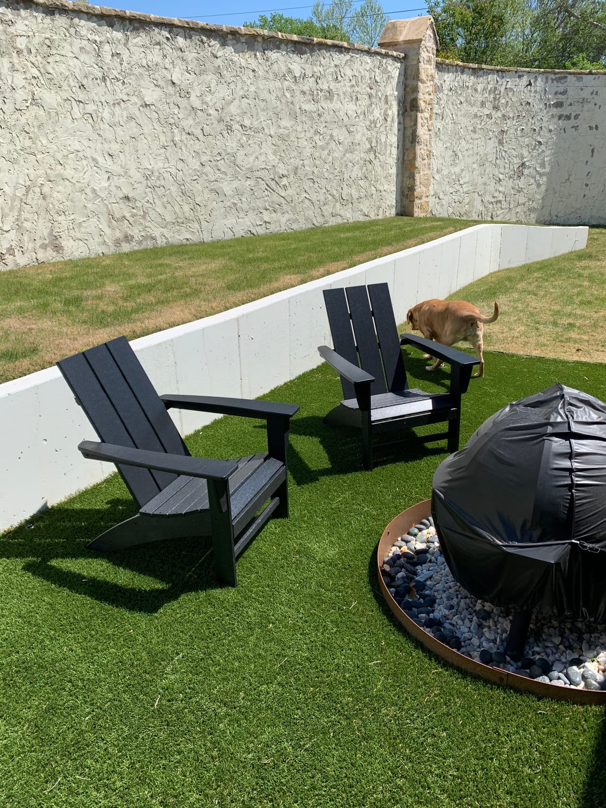POLYWOOD Modern Adirondack Chair - All-Weather Outdoor Lawn Adirondack Chairs - HDPE, Fade-Resistant & Durable Outdoor Furniture - For Patio, Deck & Fire Pit Chairs - Black customer photo 1
