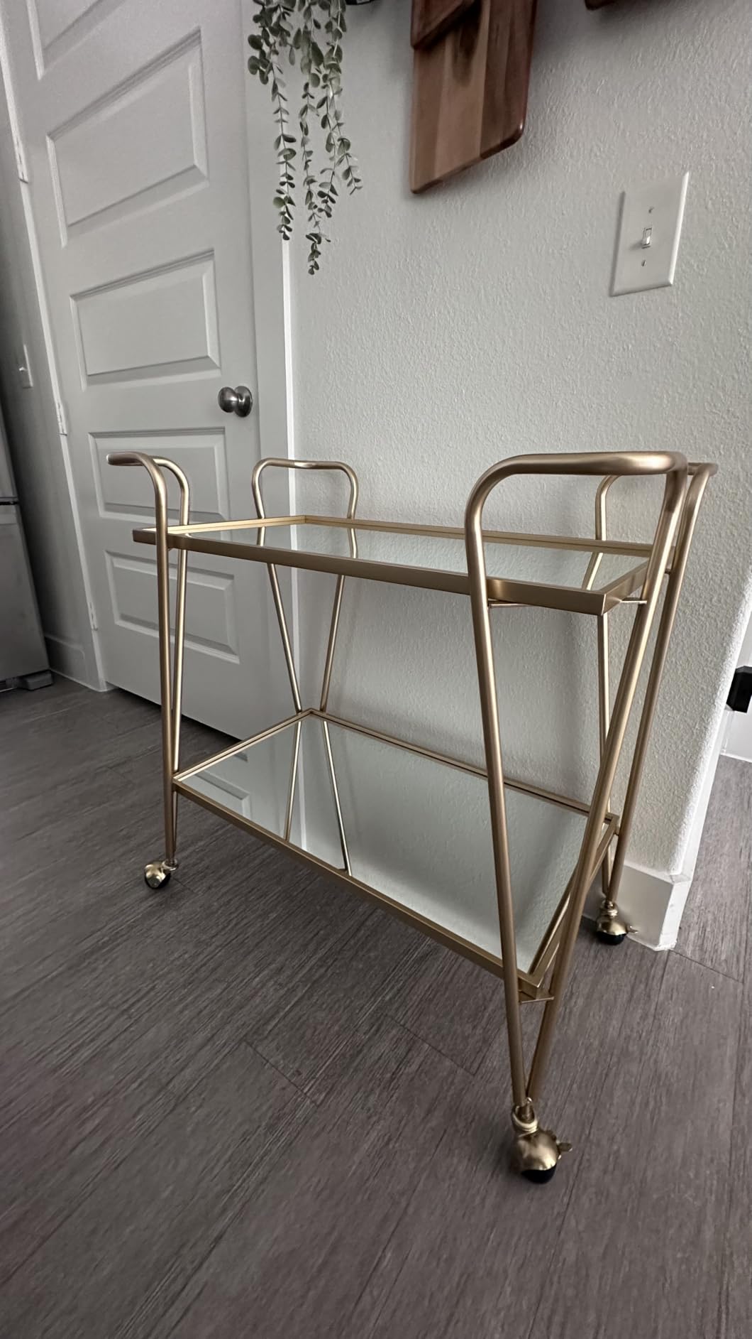 Linon Gina Mid-Century Bar Cart, Gold customer photo 1