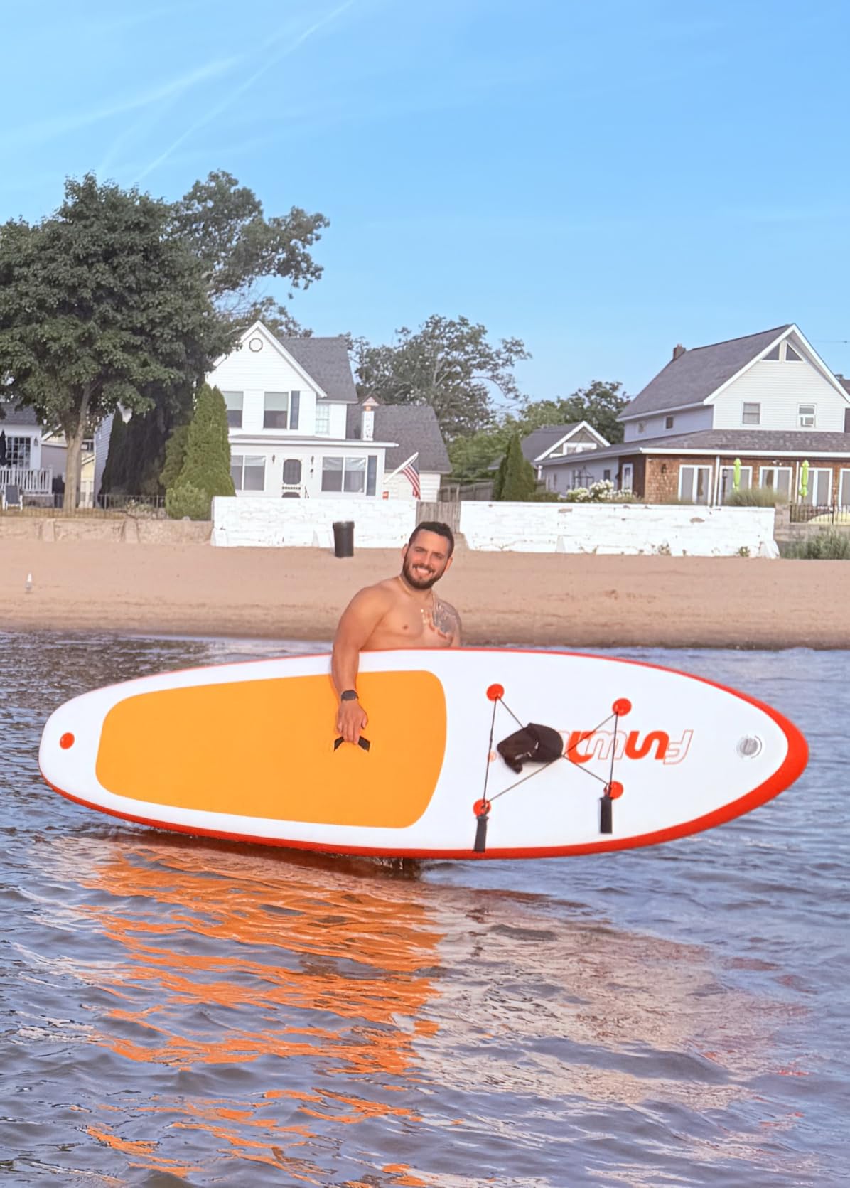 FunWater Inflatable Ultra-Light Stand Up Paddle Board for All Skill Levels with Premium SUP Paddleboard Accessories,Non-Slip Comfort Deck for Youth & Adults customer photo 1