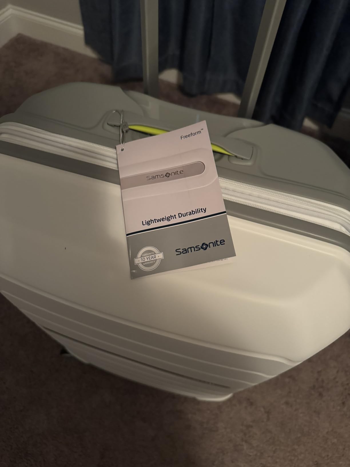 Samsonite Freeform Hardside Carry-On Luggage with Spinner Wheels - Hardshell Suitcase - TSA, Airline-Approved - Expandable Hard Shell, Smooth Rolling Wheels for Lightweight Travel - Navy customer photo 2