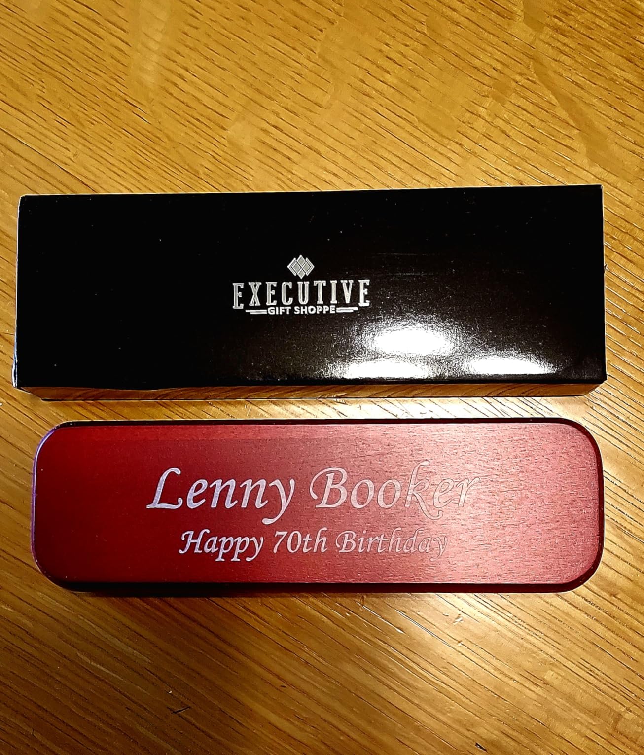 Executive Gift Shoppe | Personalized Cherrywood Double Ballpoint Pen Set with Laser Engraving customer photo 2