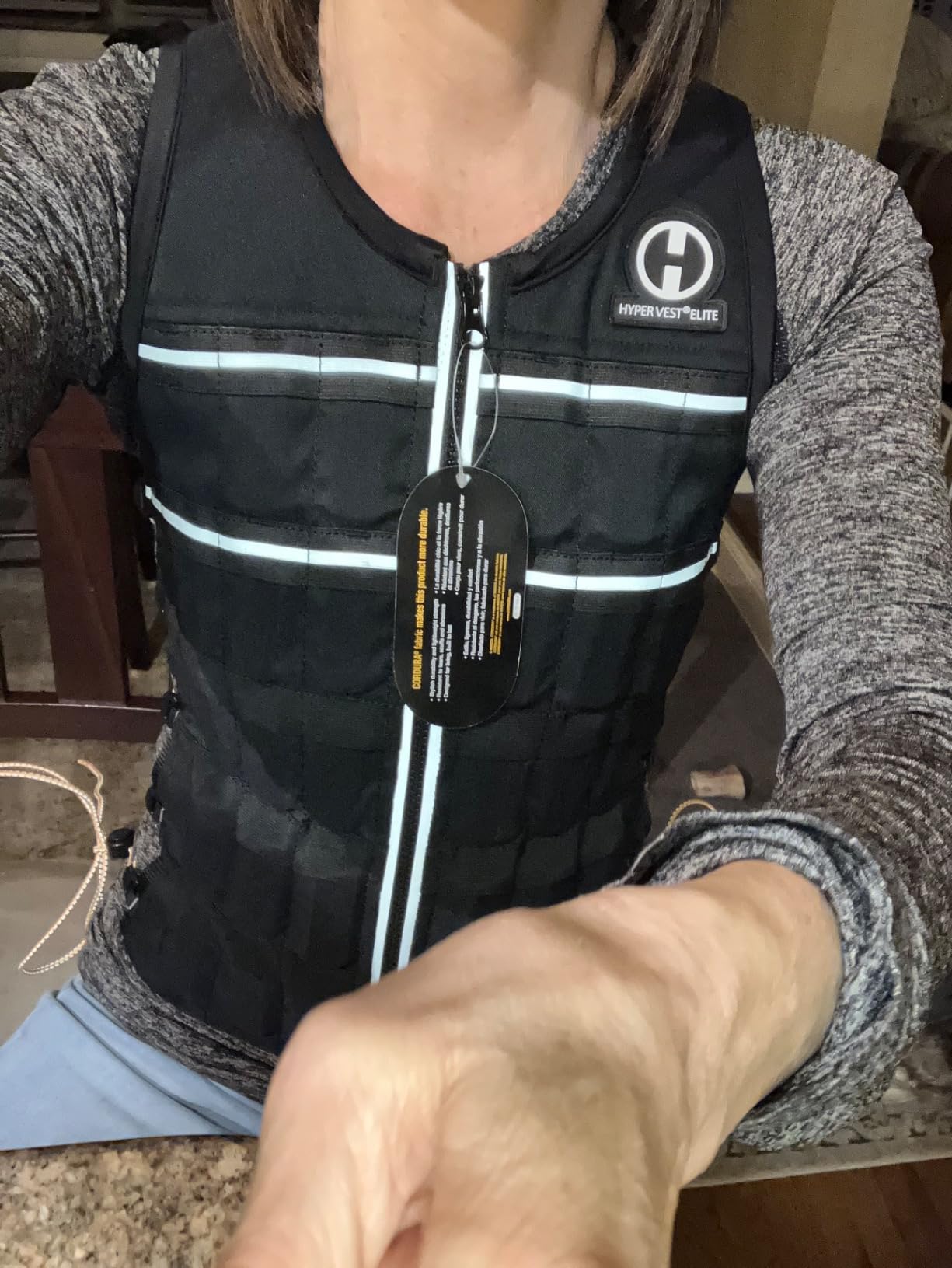Hyperwear HyperVest ELITE Adjustable Weighted Vest for Women and Men - Thin Steel Weights, Stretch CORDURA Fabric - Weight Vest for Walking, Running, Strength Training customer photo 2